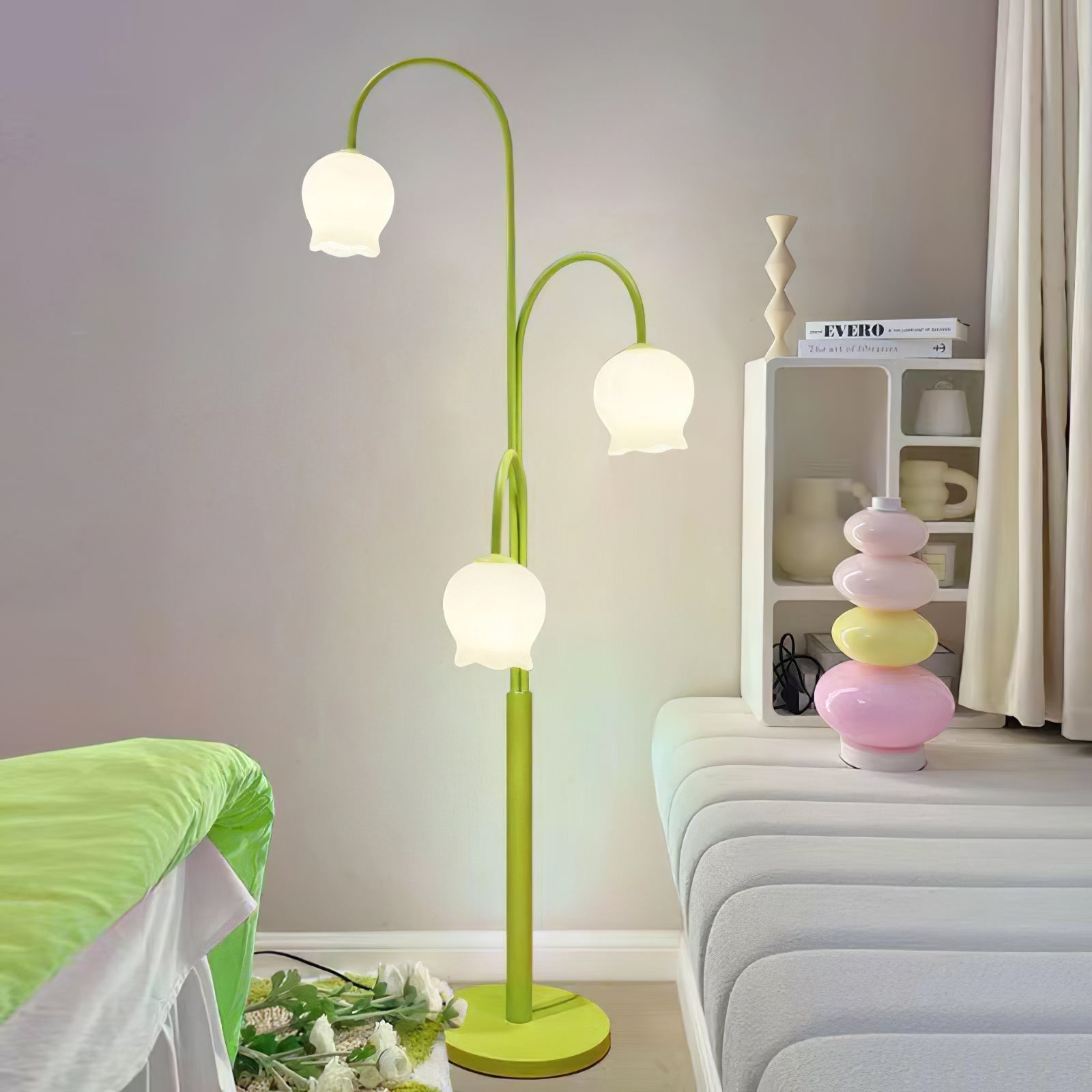 Bell Orchid Floor Lamp - Lamp Copper