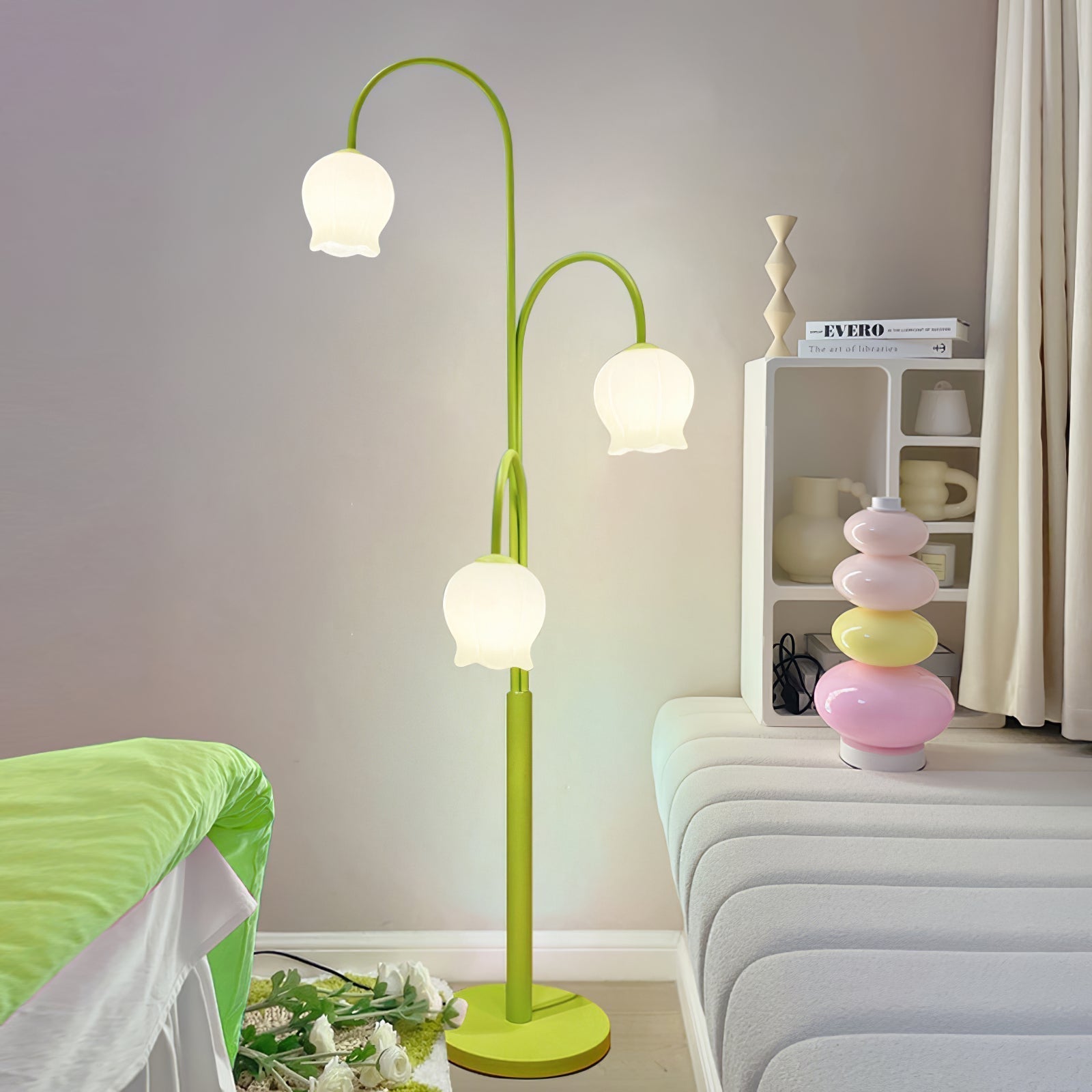 Bell Orchid Floor Lamp - Lamp Copper
