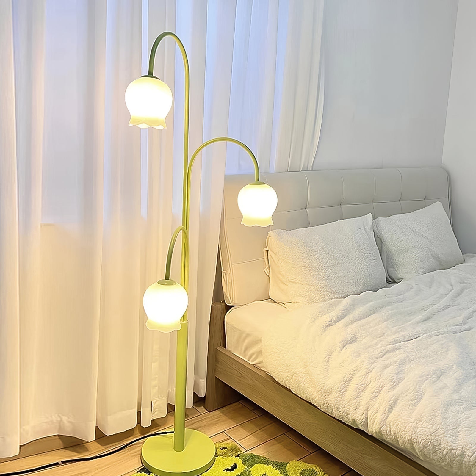 Bell Orchid Floor Lamp - Lamp Copper