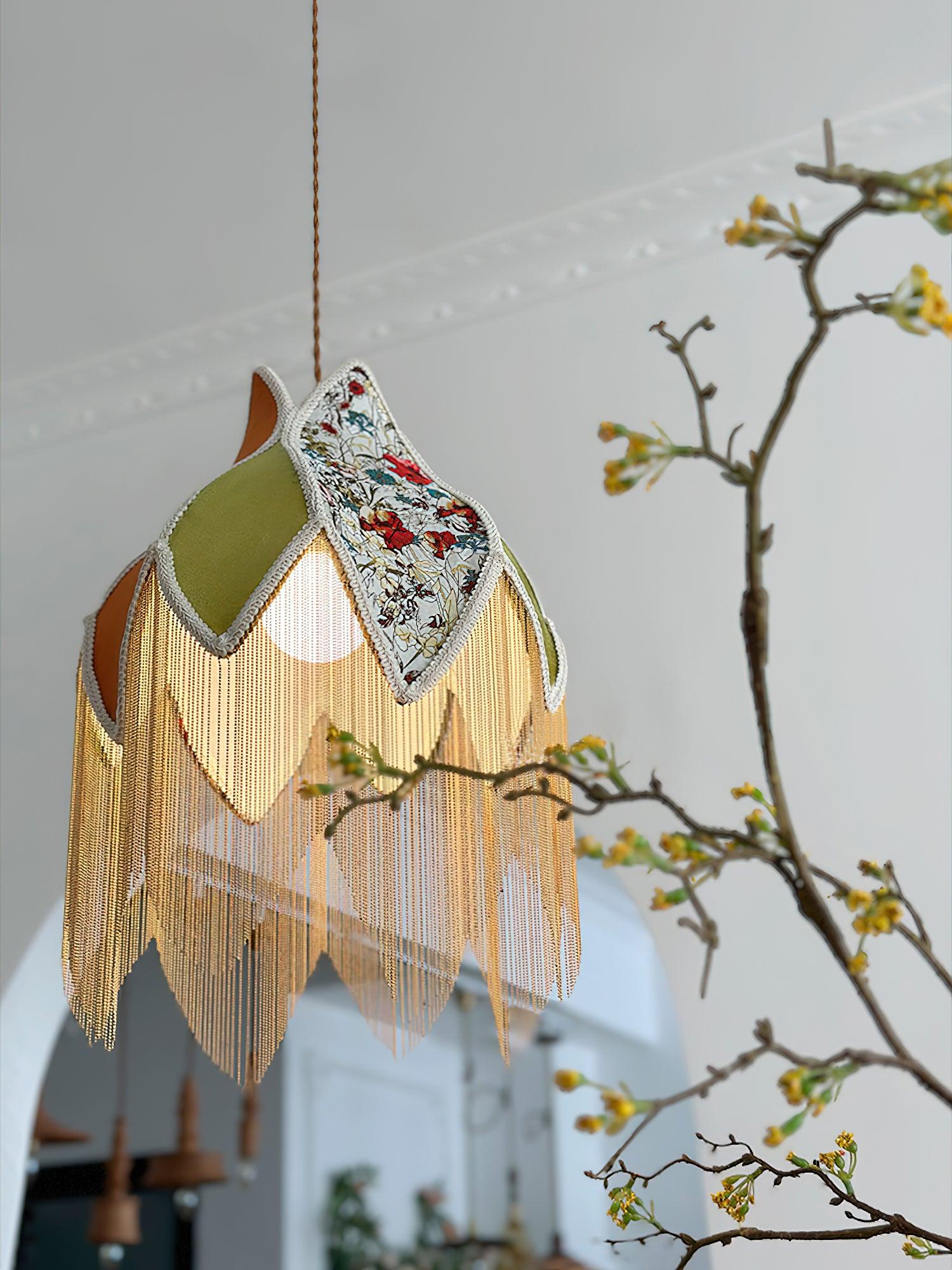 Bette Fringed Pendant Lamp - Blowlighting