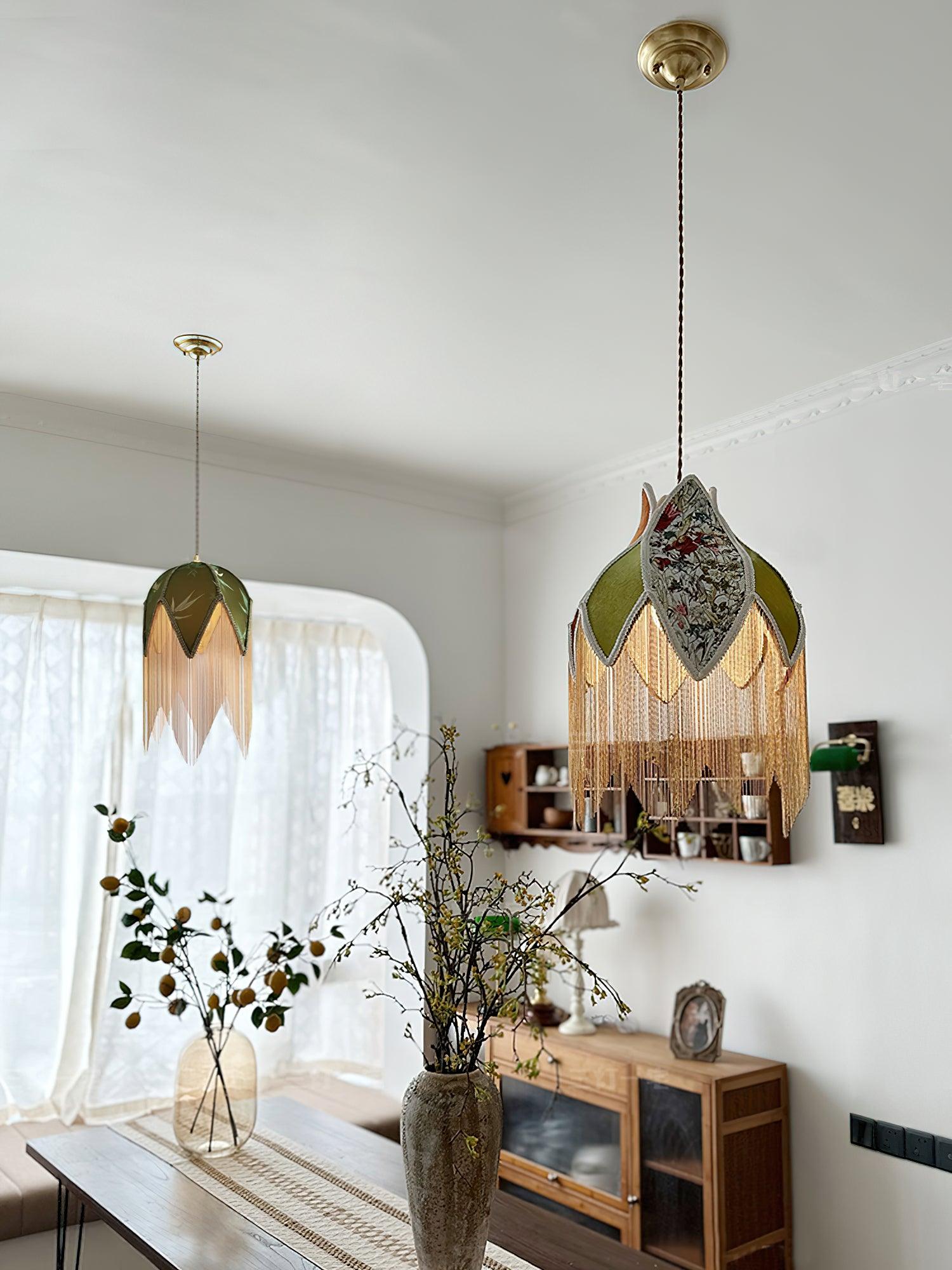 Bette Fringed Pendant Lamp - Blowlighting