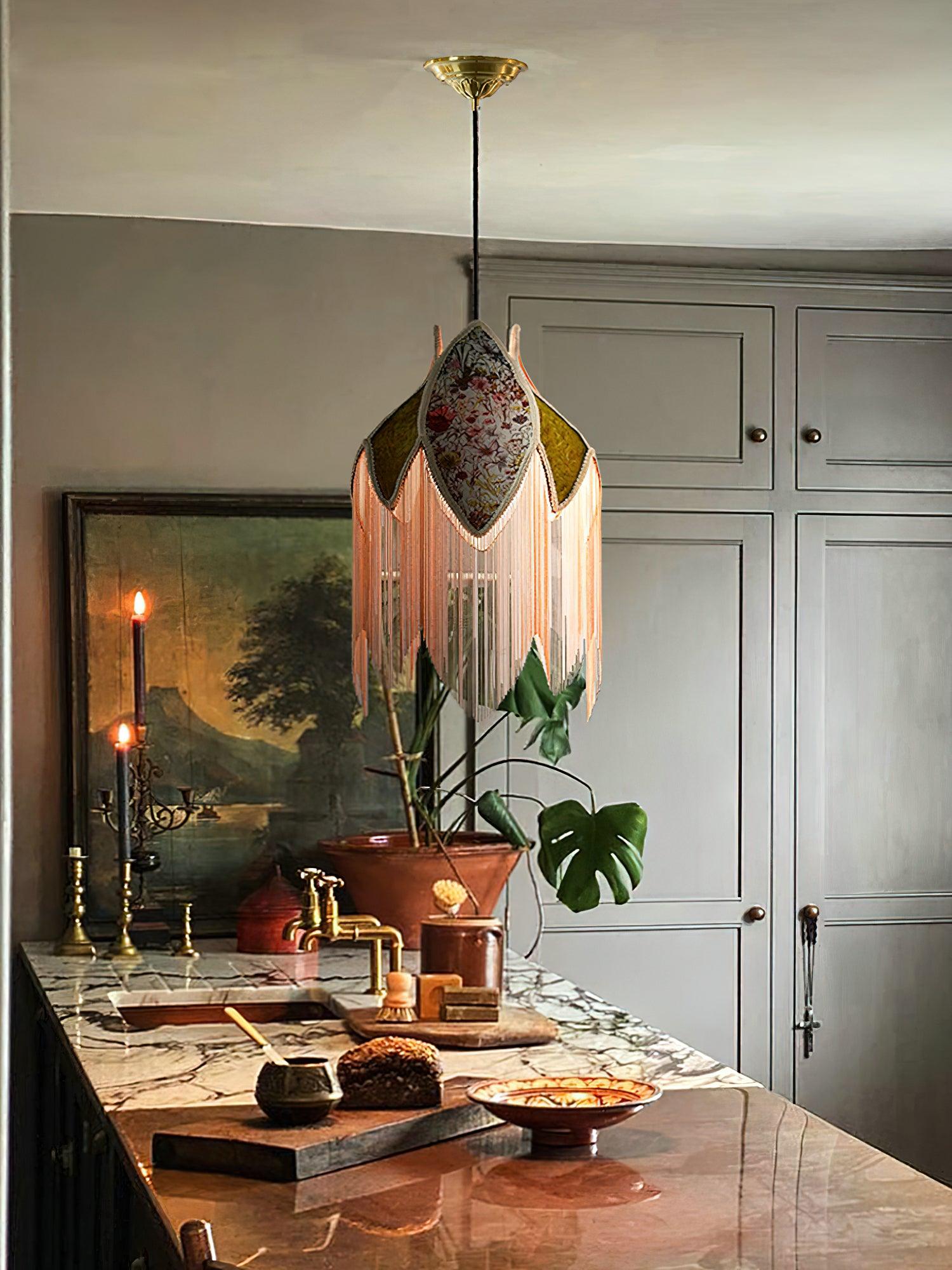 Bette Fringed Pendant Lamp - Blowlighting