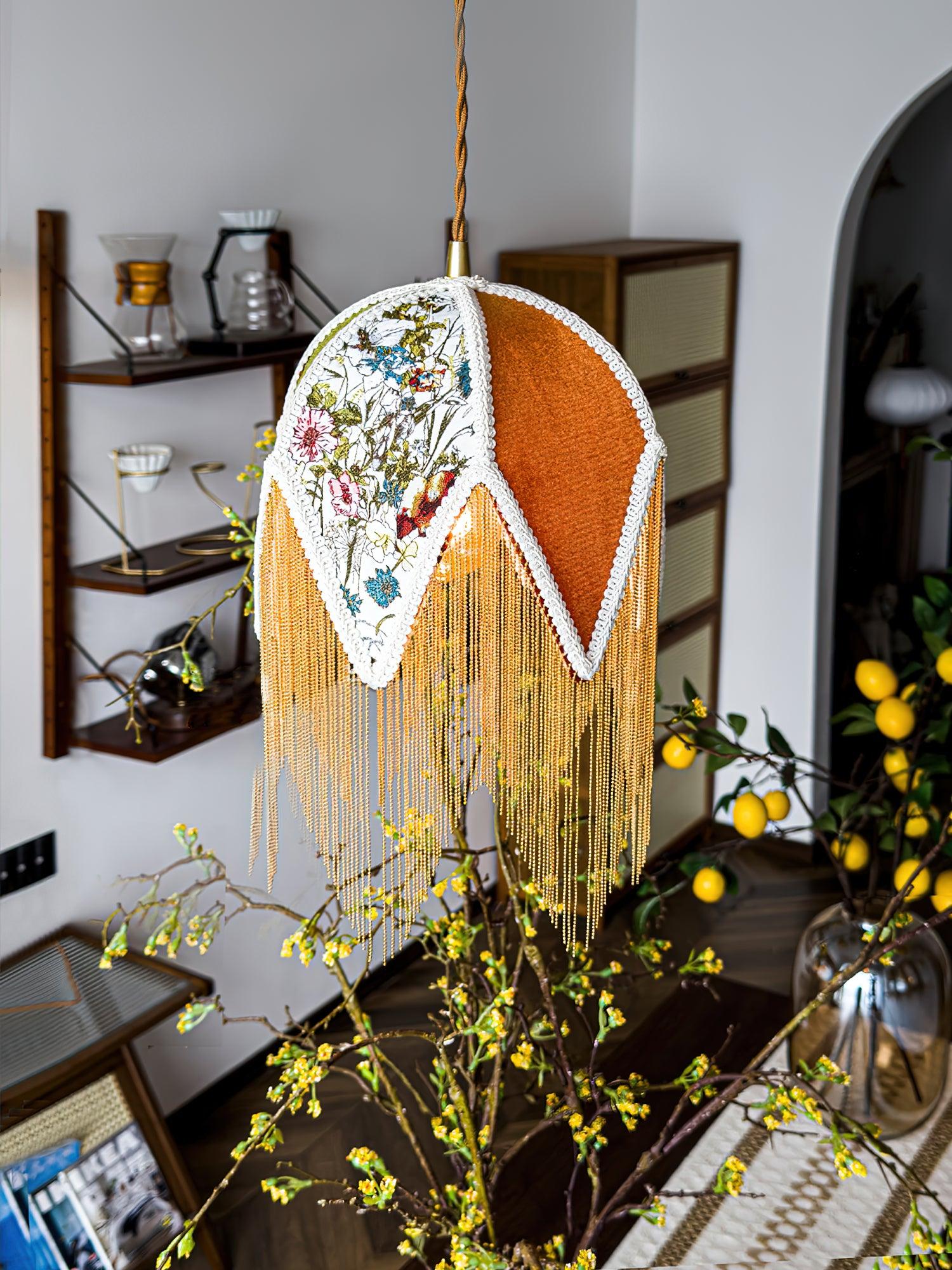 Bette Fringed Pendant Lamp - Blowlighting