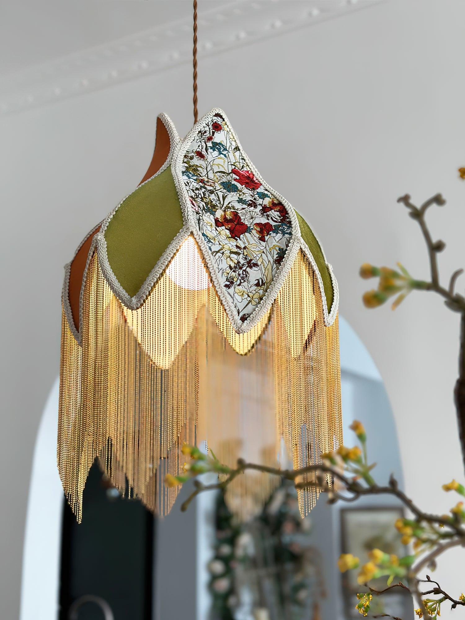 Bette Fringed Pendant Lamp - Blowlighting