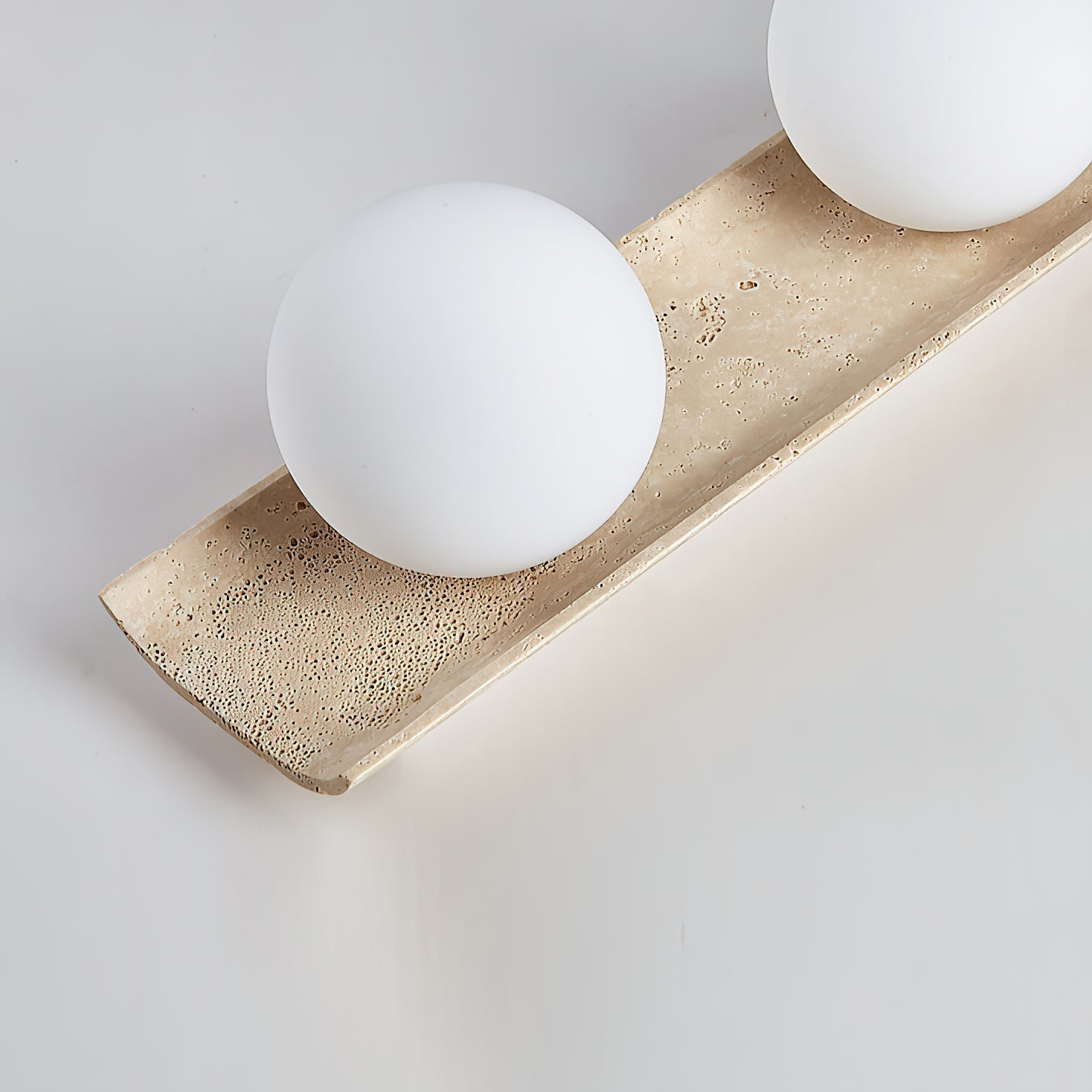 Bianca Globe Modern Minimalist Travertine Glass Ceiling Lamp - Lamp Copper