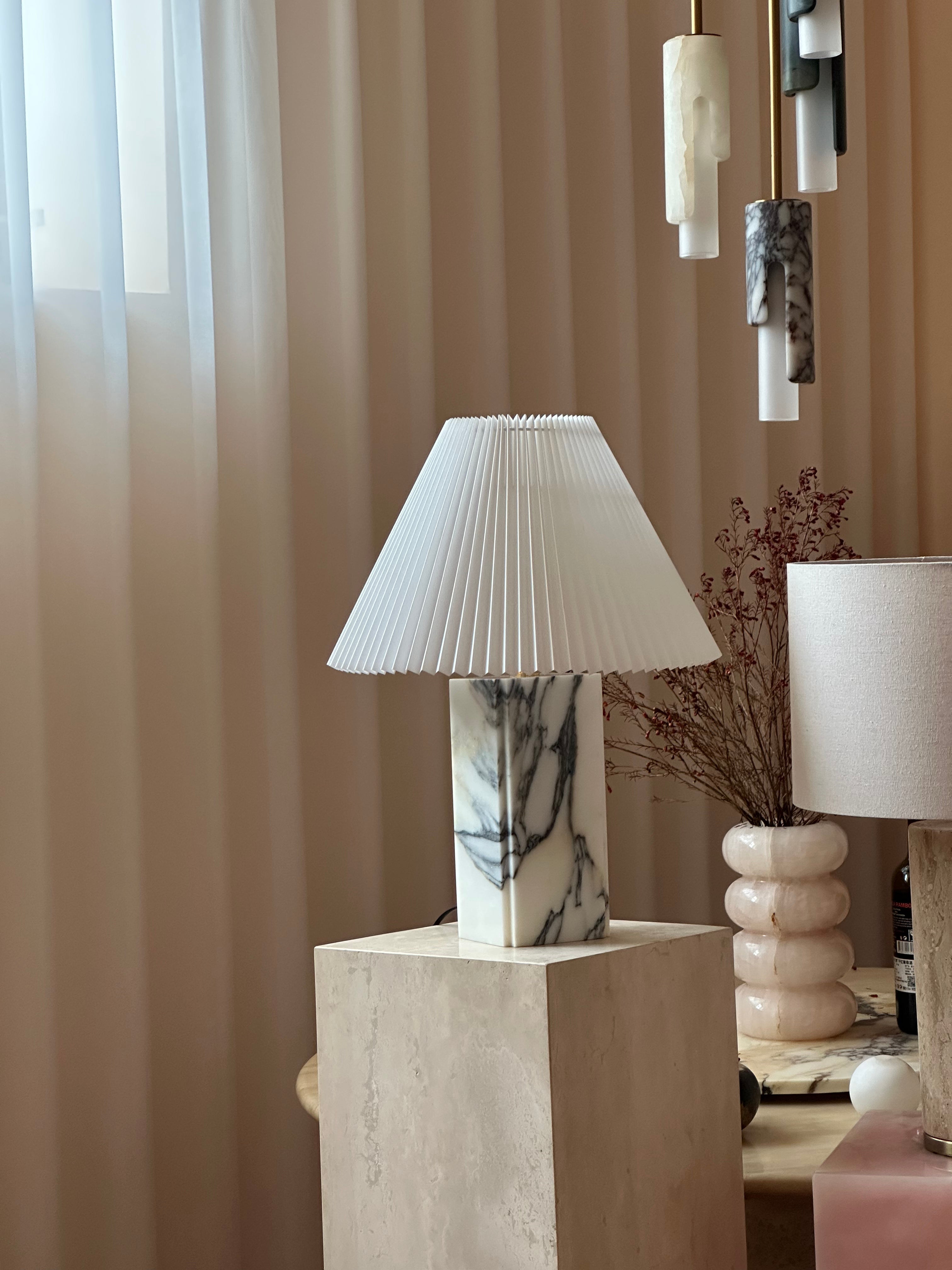 Bianca Marble Table Lamp - Lamp Copper