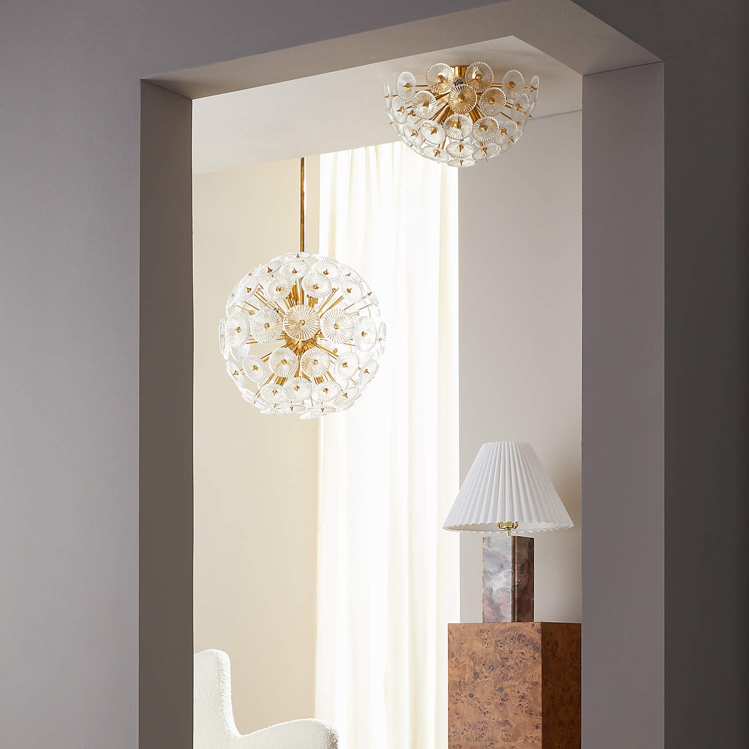 Bianca Marble Table Lamp - Lamp Copper