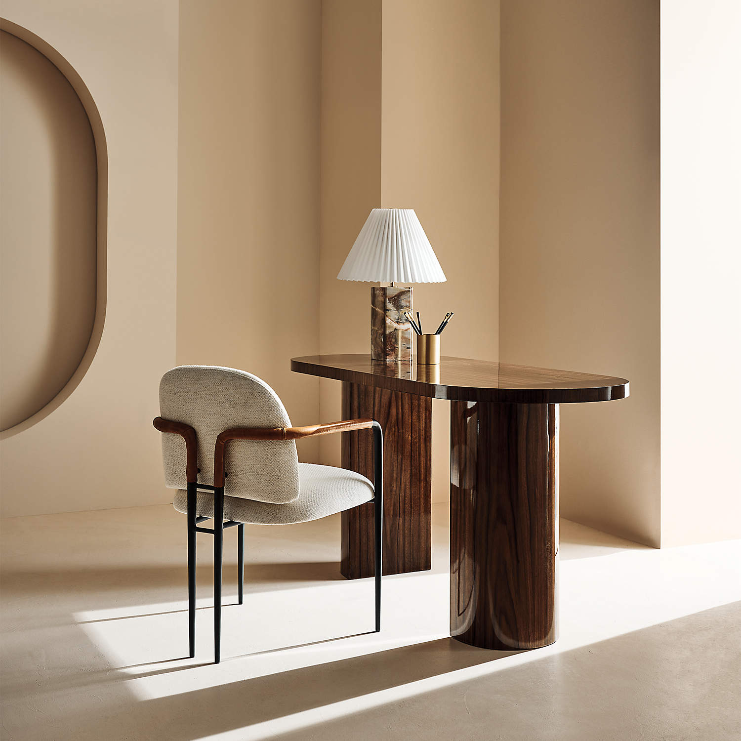 Bianca Marble Table Lamp - Lamp Copper