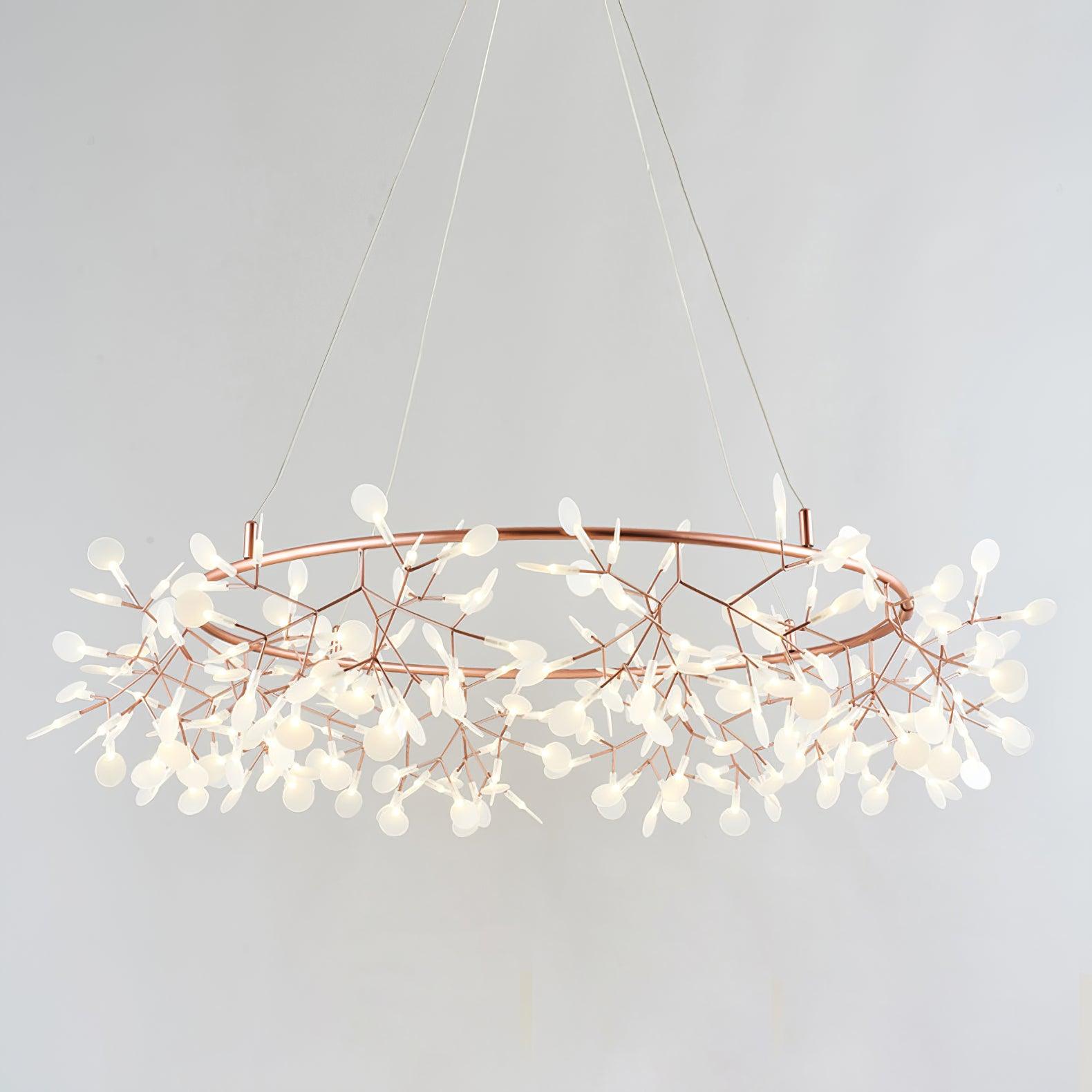 Olivia Unico LED Lampade a Sospensione Rotondo Art D'eco Lucciola Soggiorno/Camera da letto