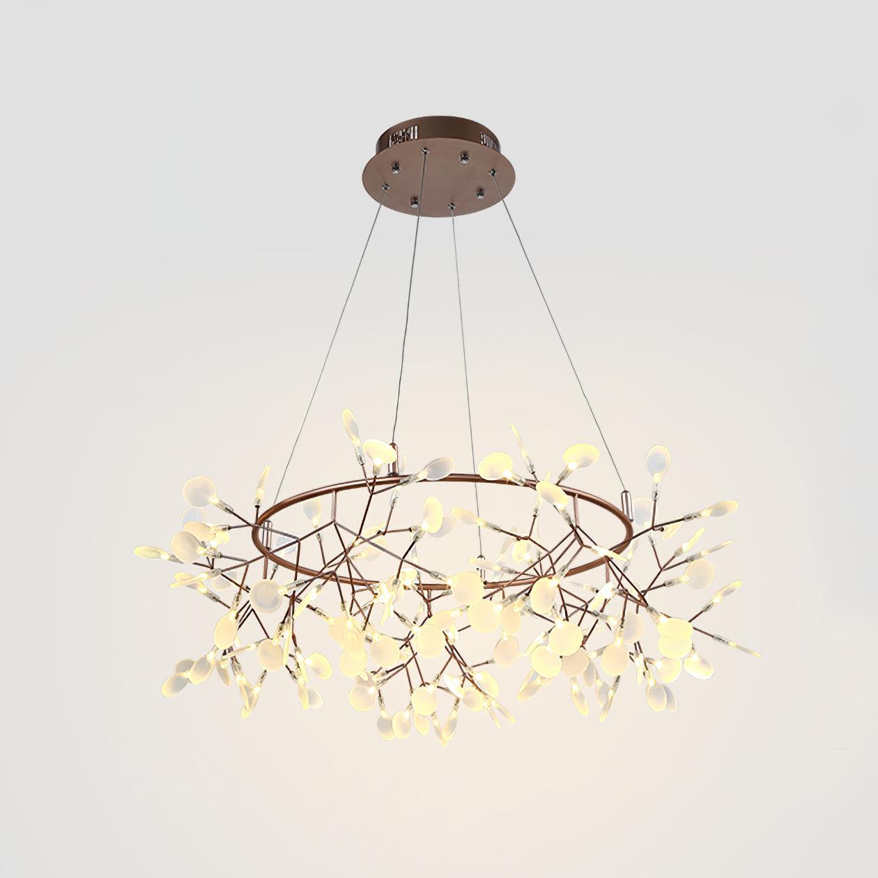 Olivia Unico LED Lampade a Sospensione Rotondo Art D'eco Lucciola Soggiorno/Camera da letto