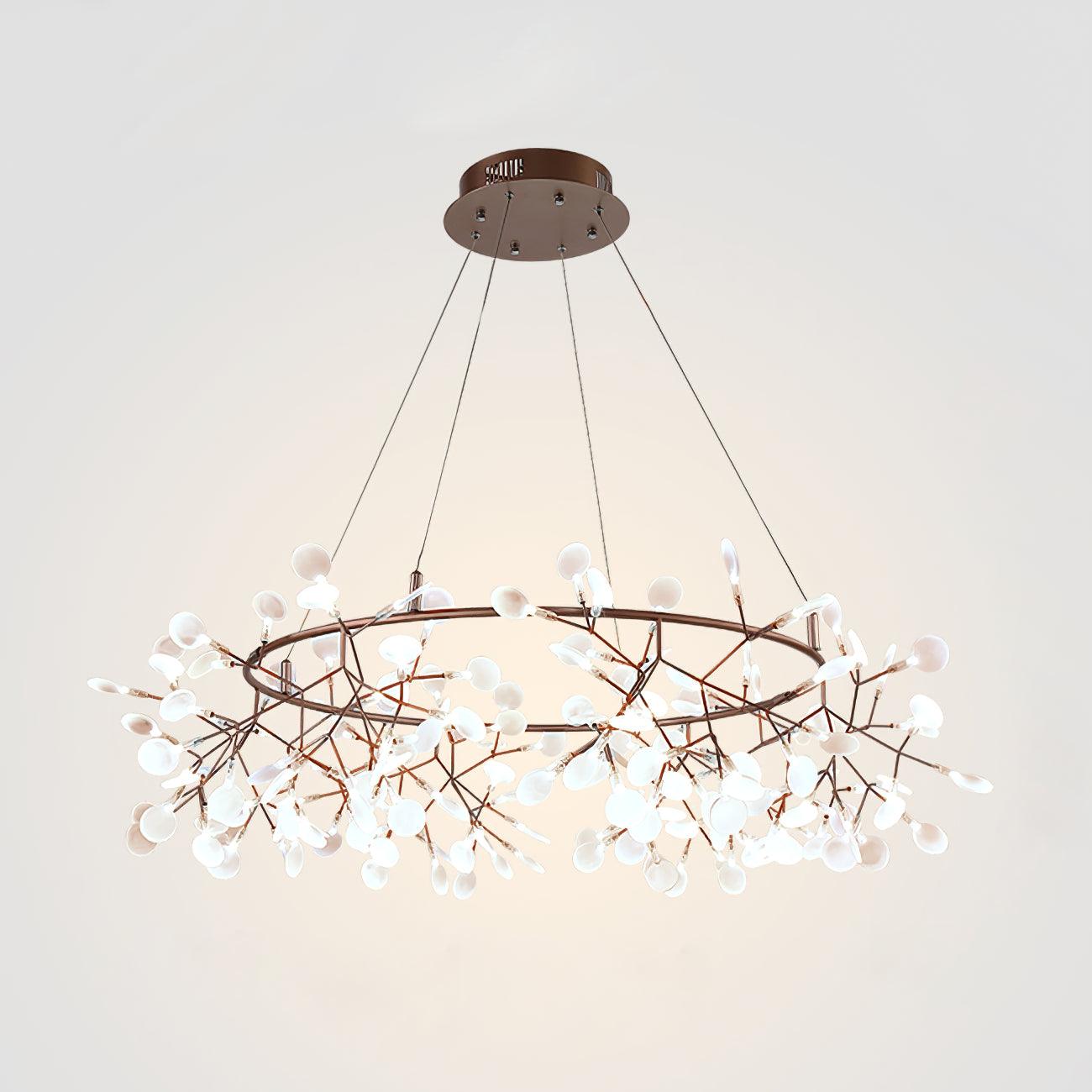 Olivia Unico LED Lampade a Sospensione Rotondo Art D'eco Lucciola Soggiorno/Camera da letto
