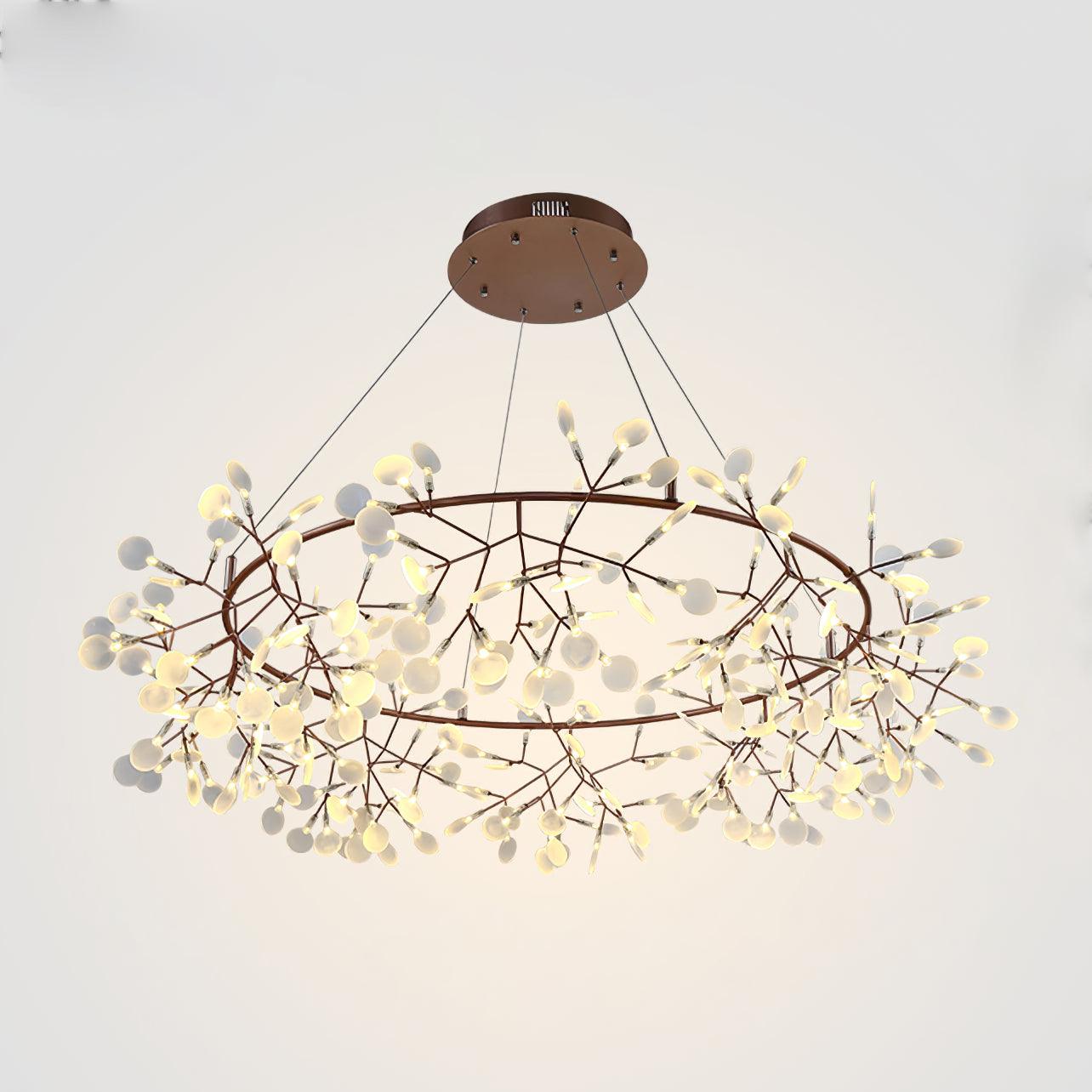 Olivia Unico LED Lampade a Sospensione Rotondo Art D'eco Lucciola Soggiorno/Camera da letto