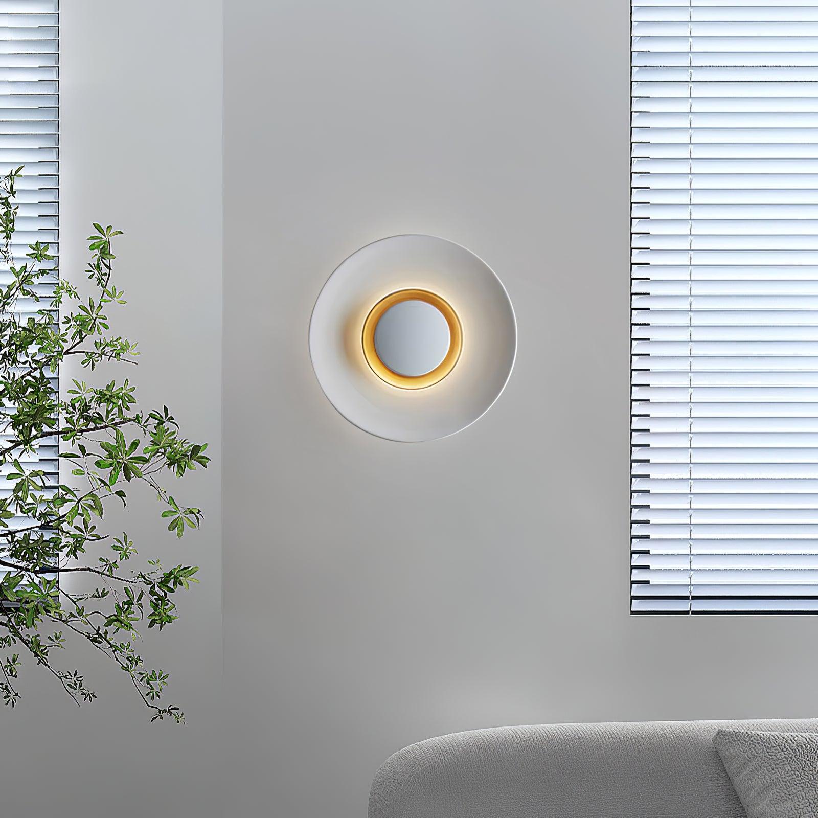 Wall Light Metal Halo Integrated LED Gold Ring Modern Minimalist - Letslighting