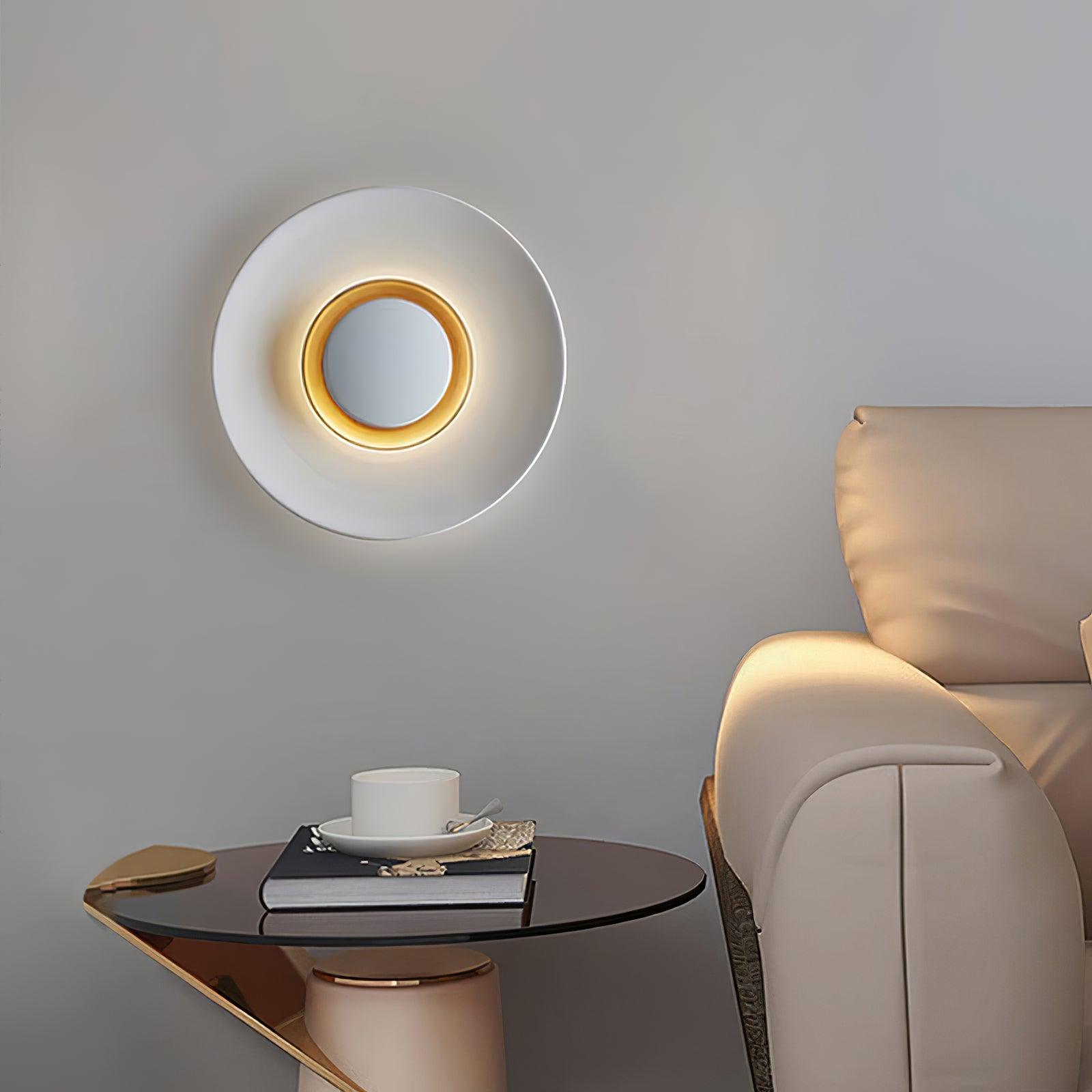 Wall Light Metal Halo Integrated LED Gold Ring Modern Minimalist - Letslighting