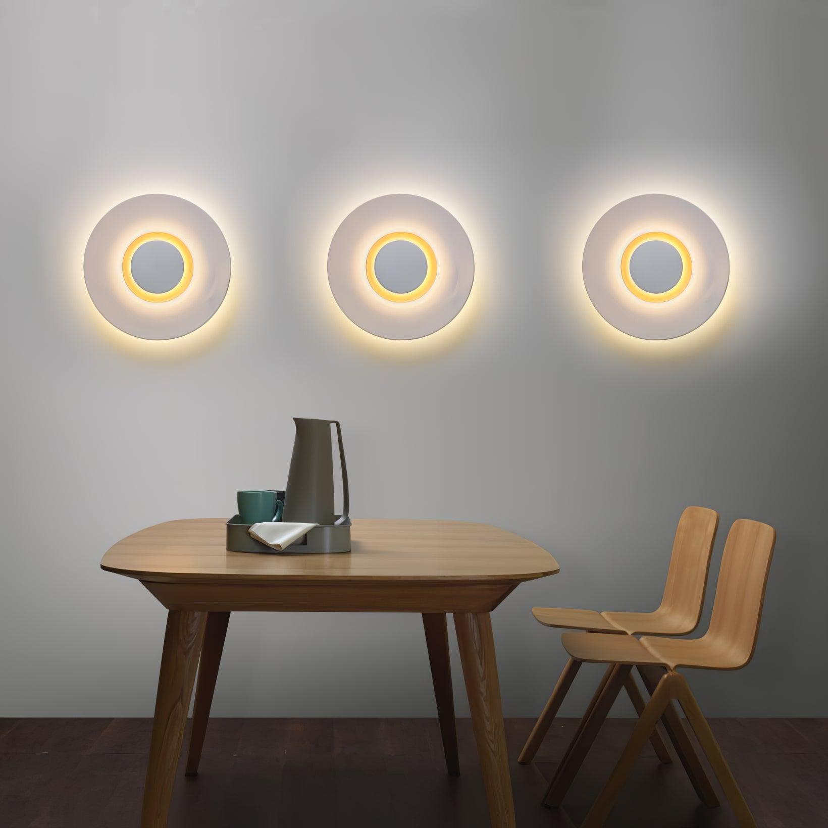 Wall Light Metal Halo Integrated LED Gold Ring Modern Minimalist - Letslighting