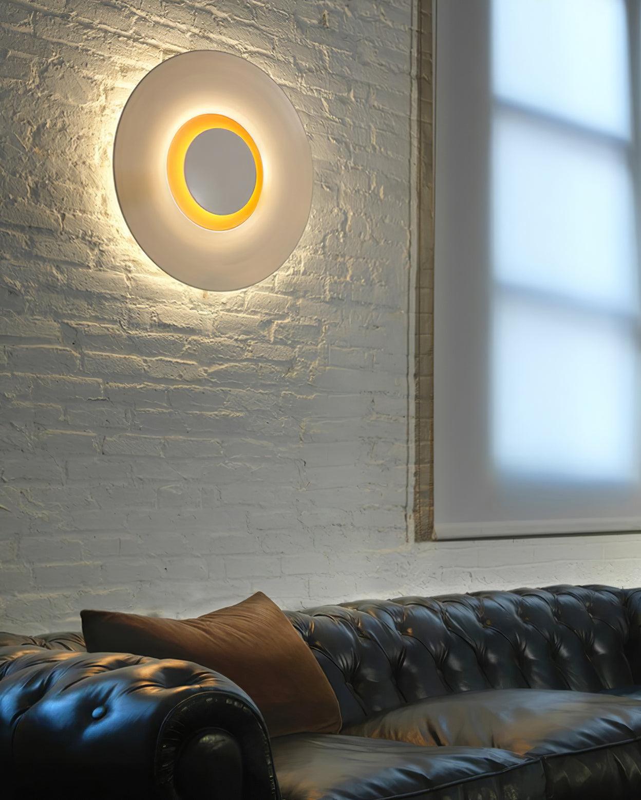 Wall Light Metal Halo Integrated LED Gold Ring Modern Minimalist - Letslighting