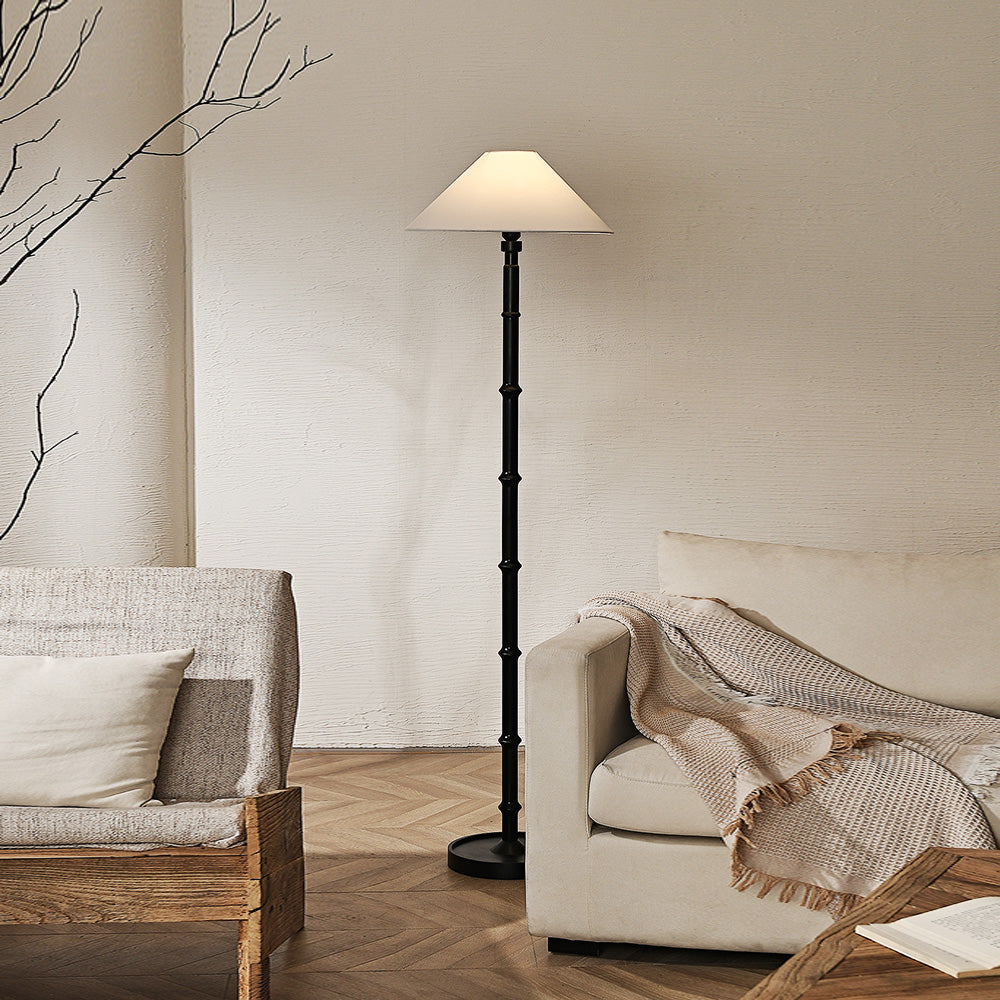 Black Bamboo Floor Lamp - Lamp Copper