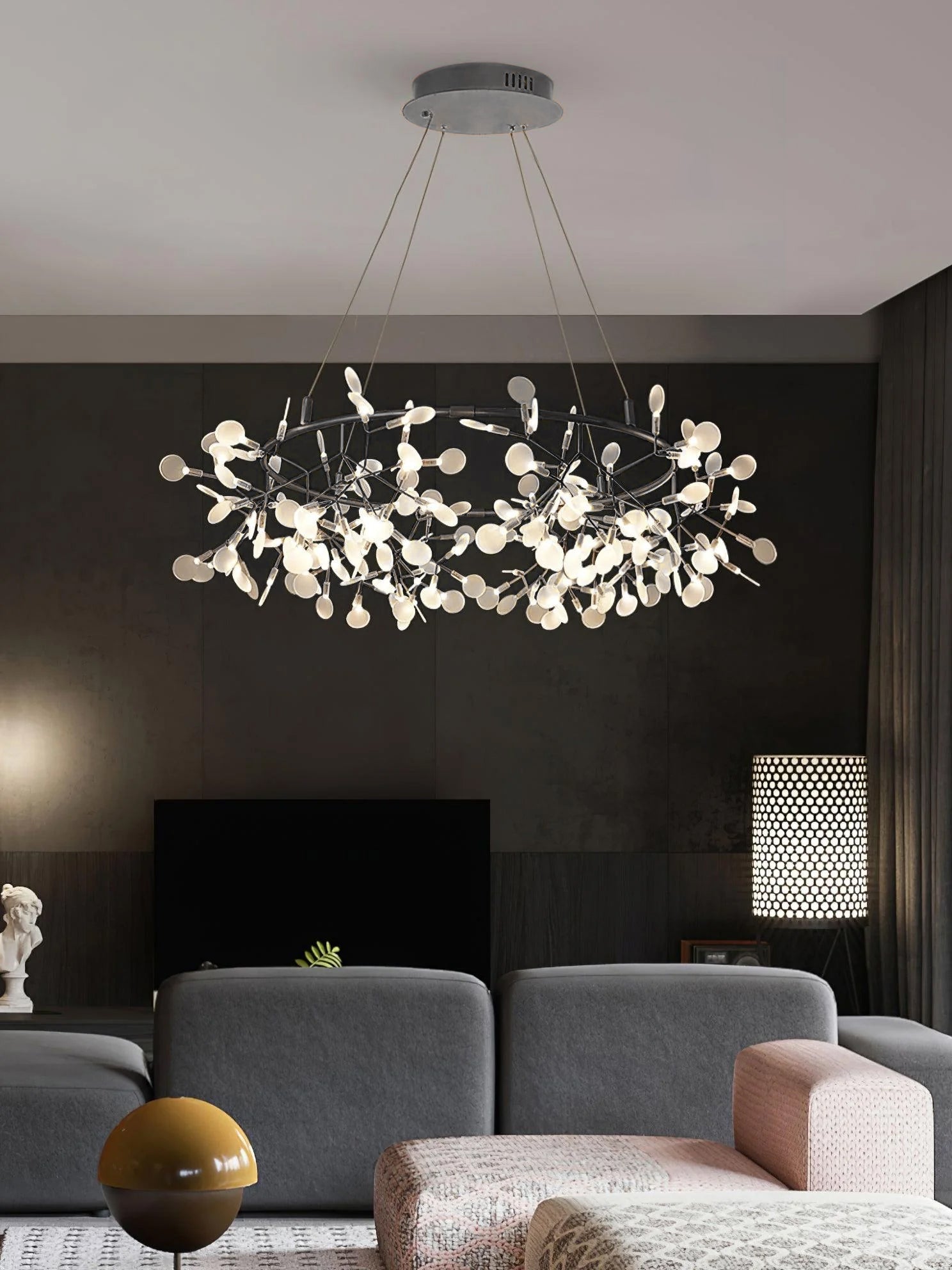 Black Big O Firefly LED Chandelier - Blowlighting