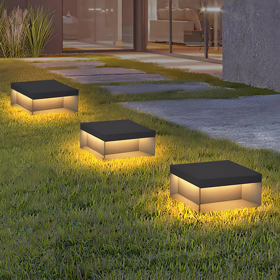 Black Box Outdoor Post Light - Lamp Copper
