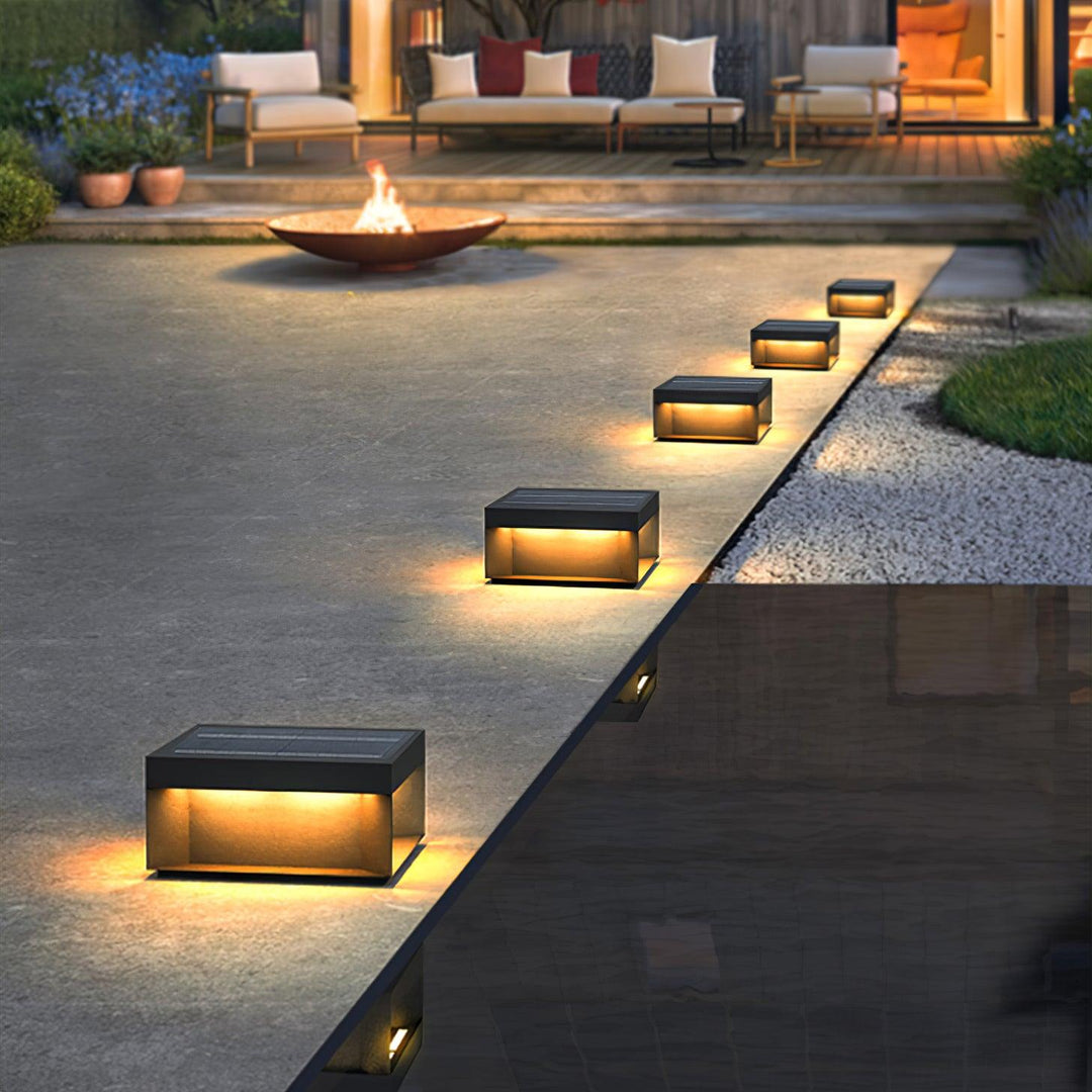Black Box Outdoor Post Light - Lamp Copper