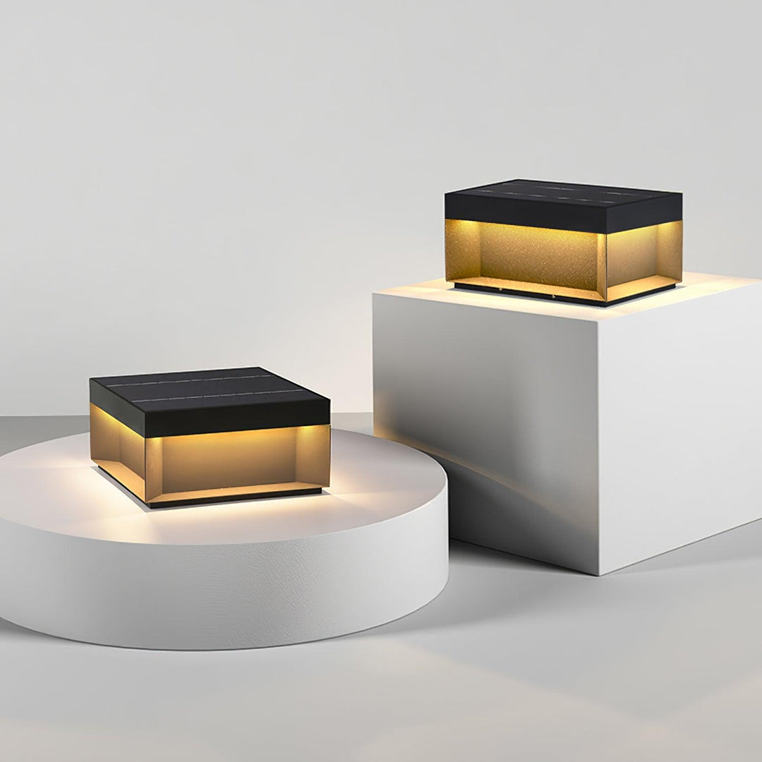 Black Box Outdoor Post Light - Lamp Copper