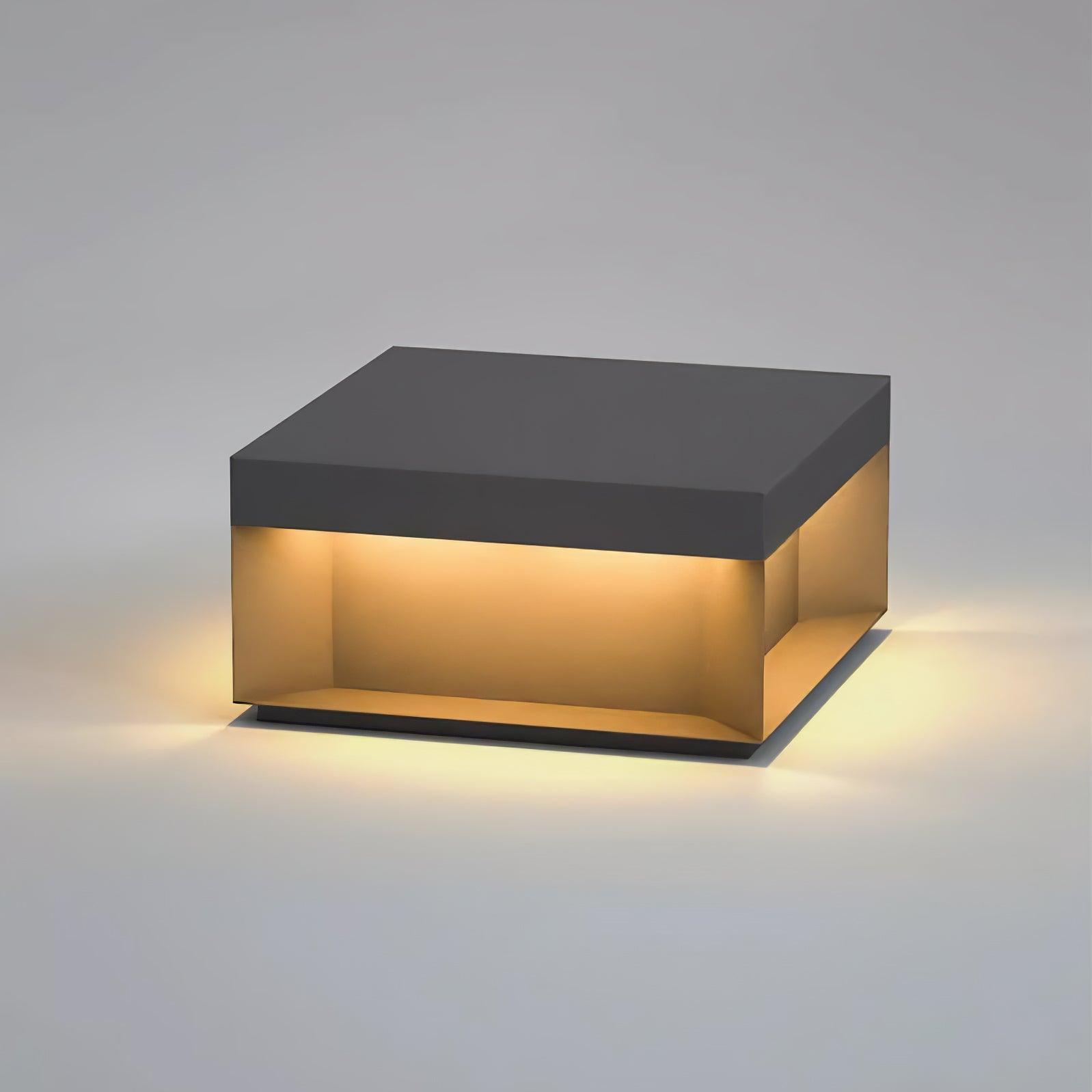 Black Box Outdoor Post Light - Lamp Copper