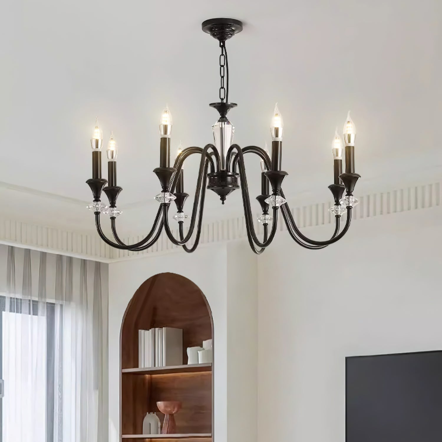 Noir Candelabra Chandelier - Blowlighting