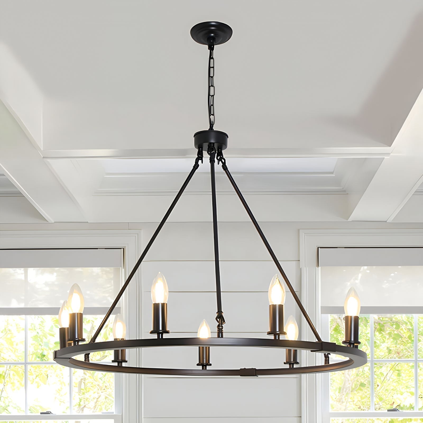 Isoran Industrial Iron Chandelier - Blowlighting