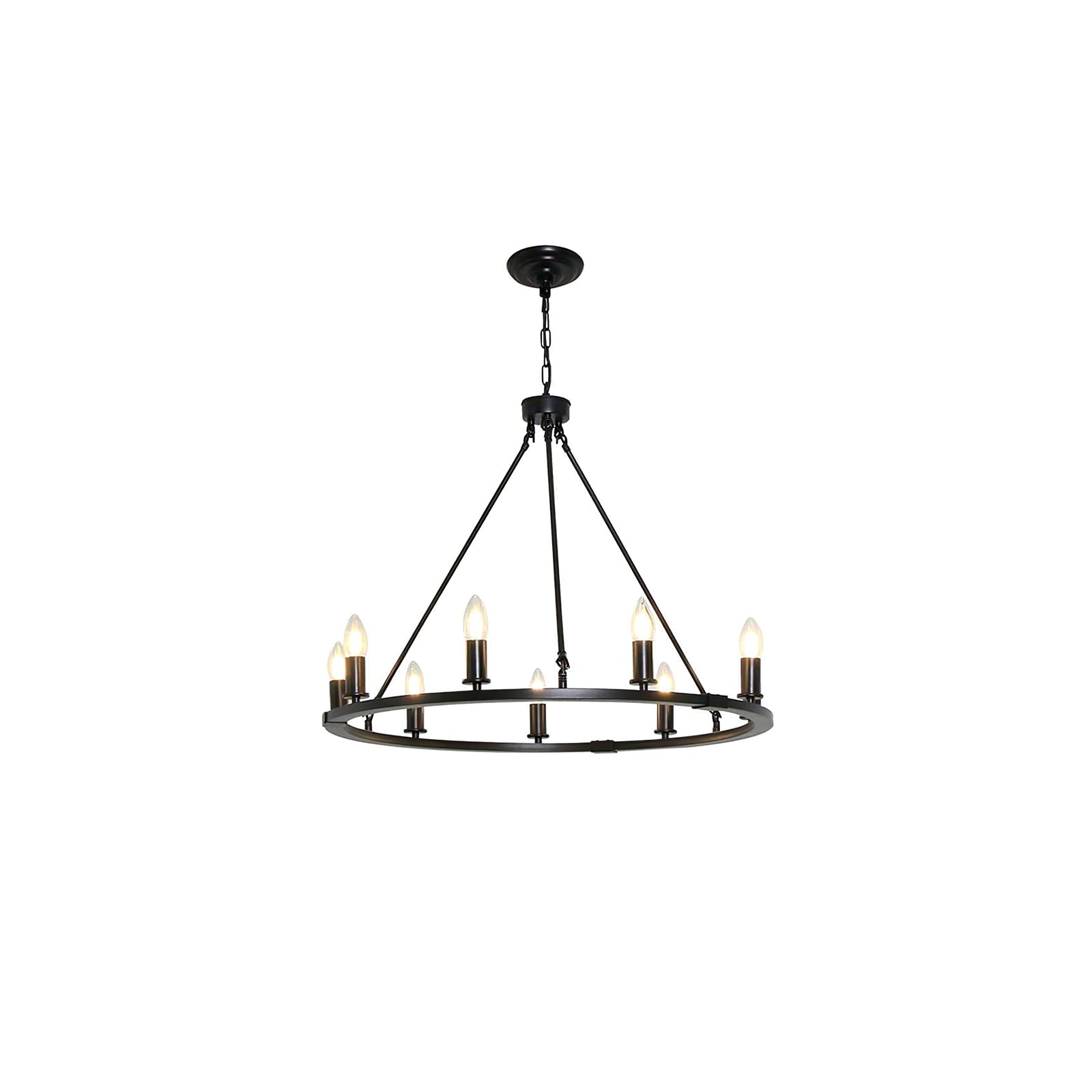 Isoran Industrial Iron Chandelier - Blowlighting