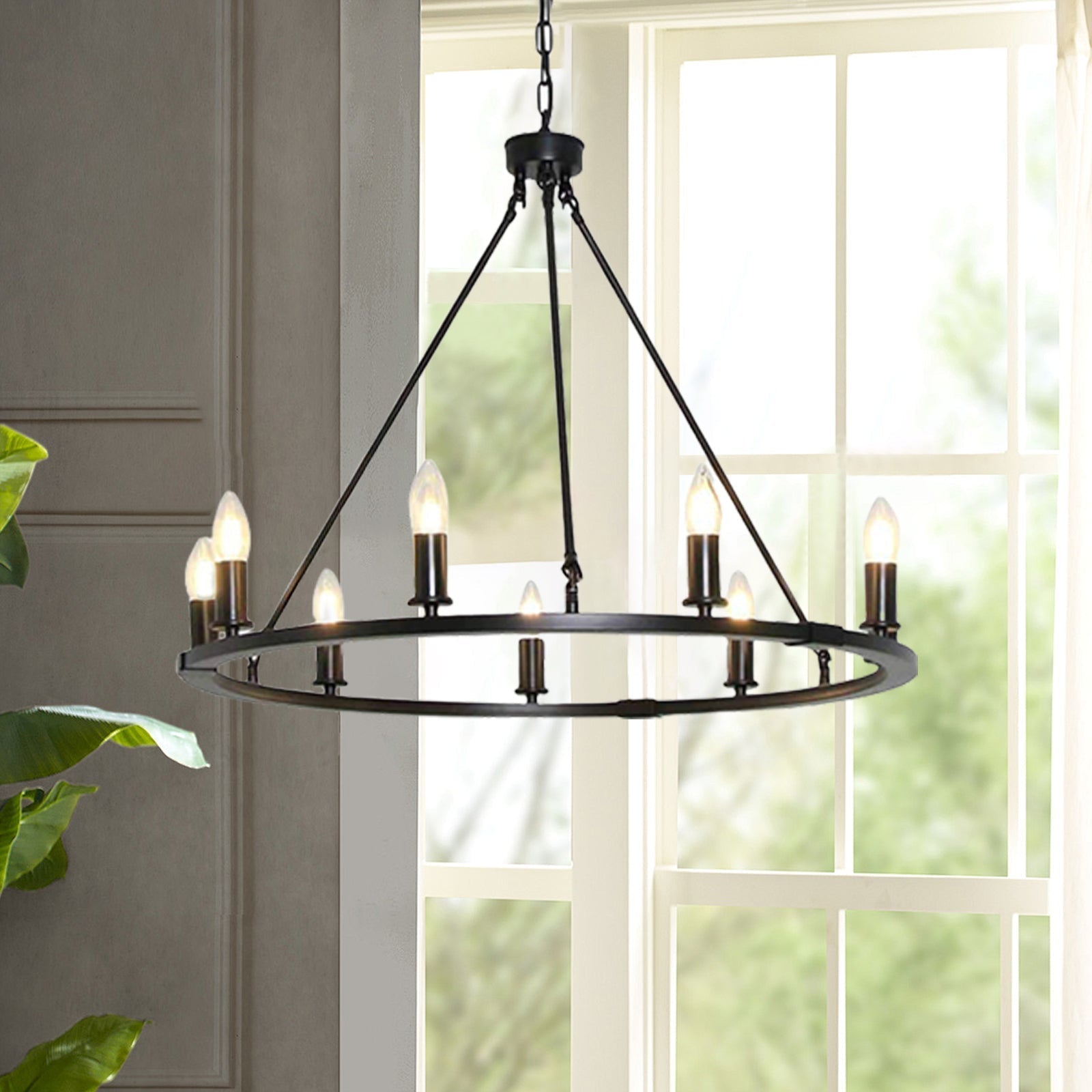 Isoran Industrial Iron Chandelier - Blowlighting