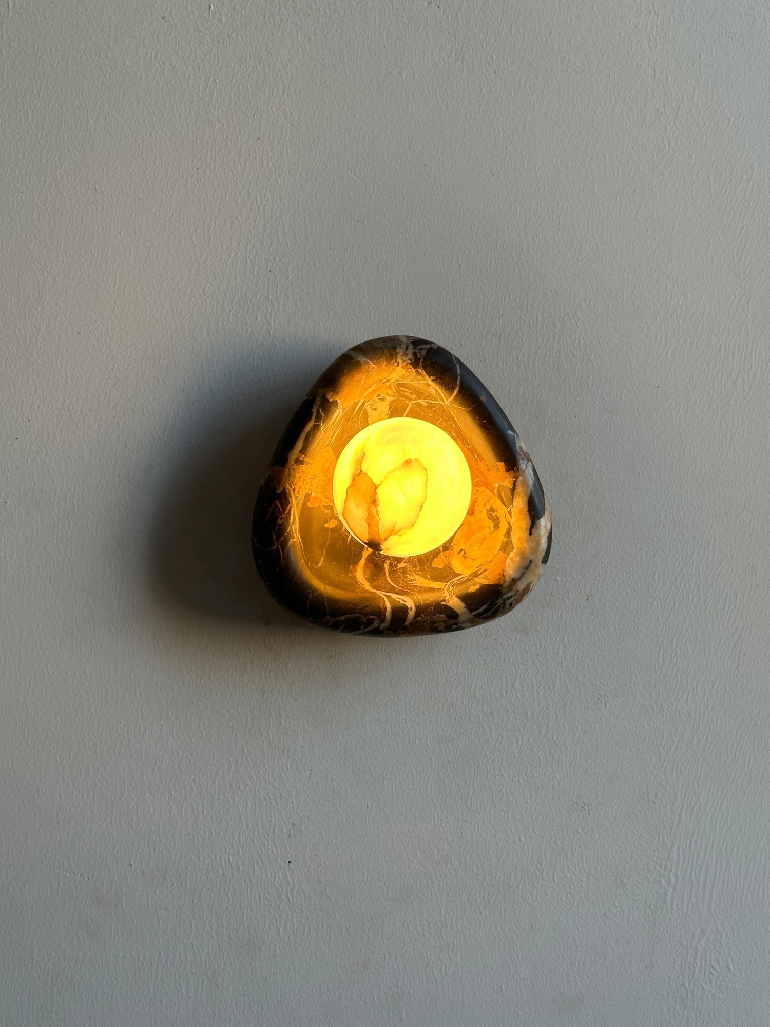 Ostruvyu Modern Minimalist Black Pearl Marble Wall Lamp - Lamp Copper