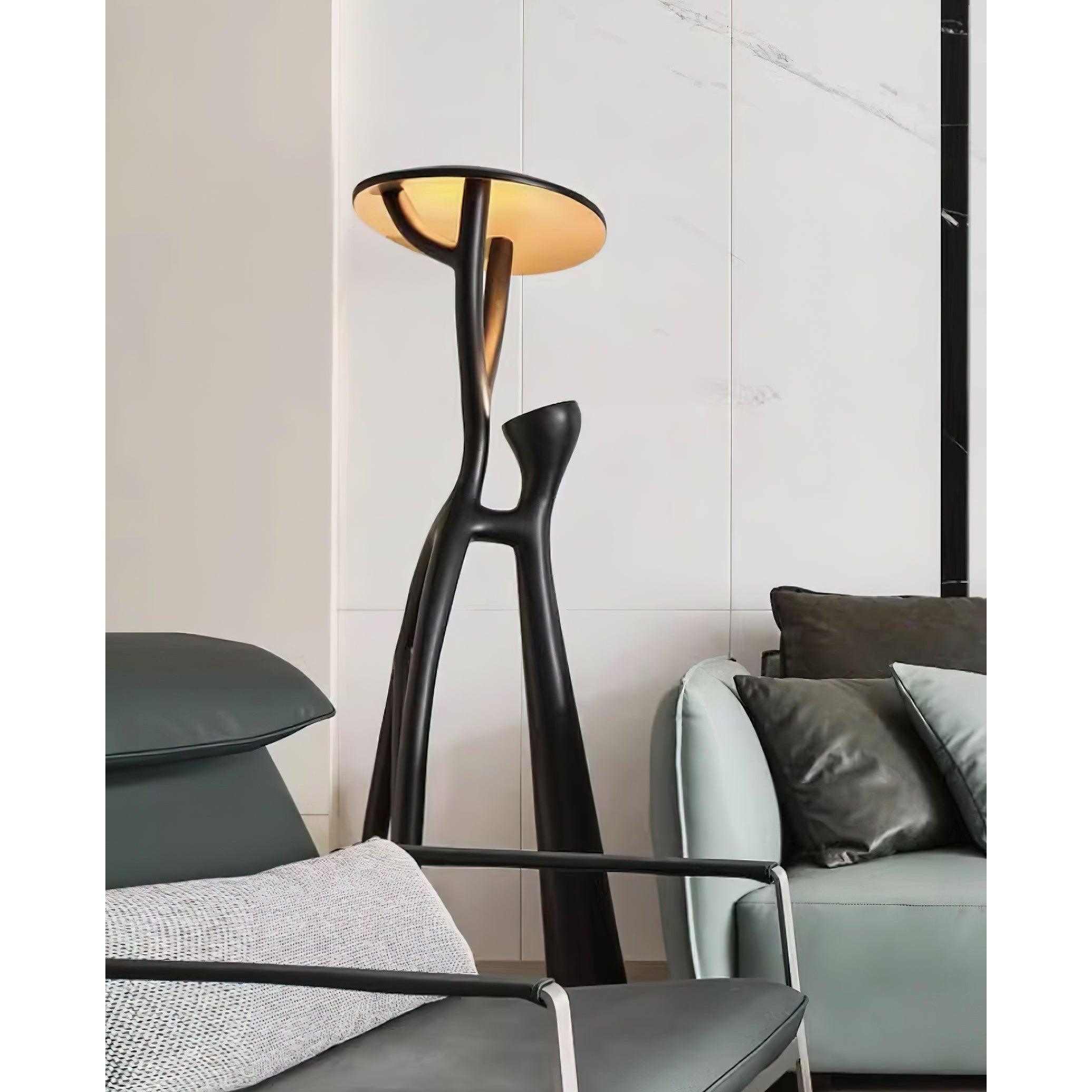 Black Sculpture Floor Lamp - Lamp Copper
