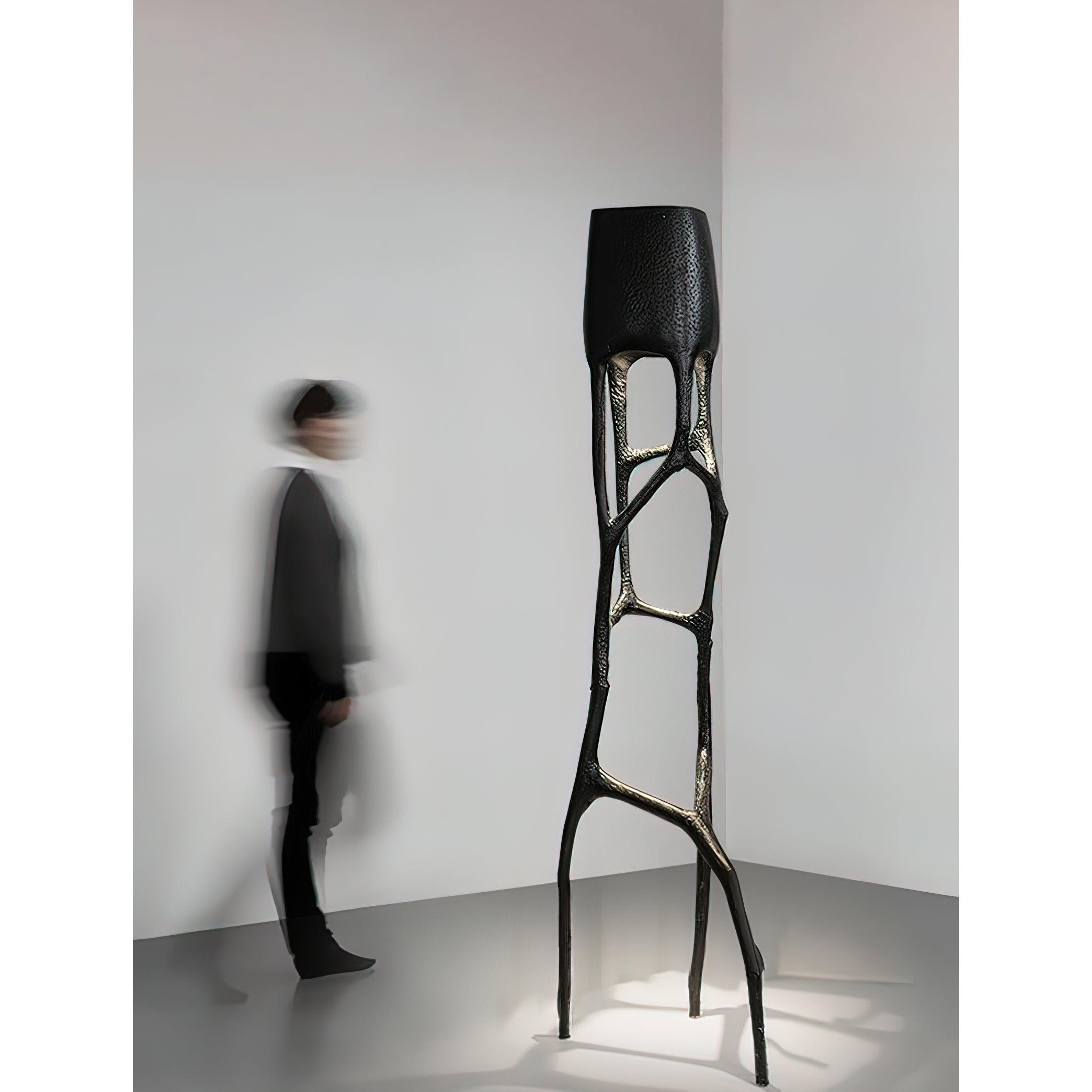 Black Tree Sculpture Floor Lamp - Lamp Copper