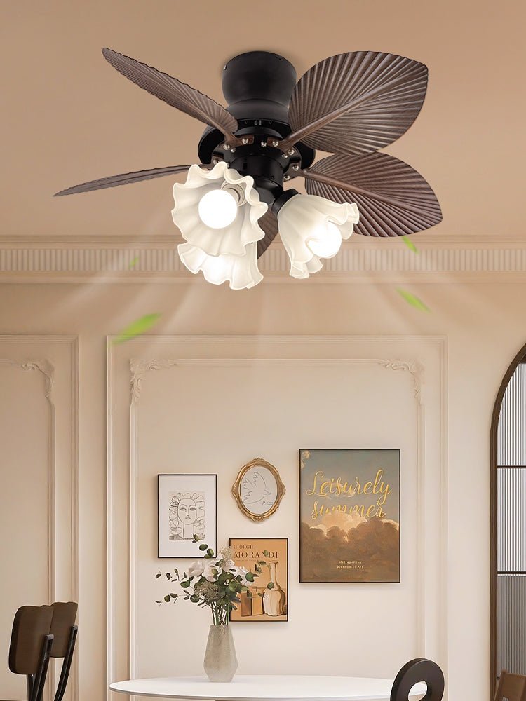 Schema delle dimensioni del ventilatore da soffitto con luce Qers