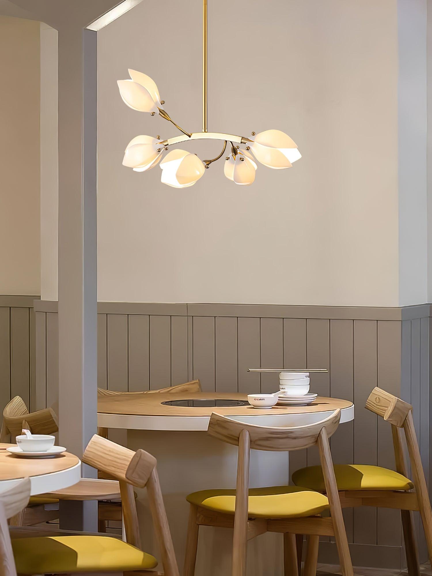 Porcelain Magnolia Chandelier - Blowlighting