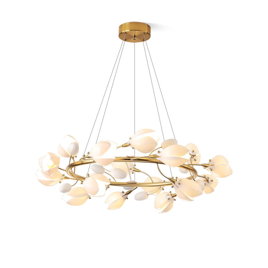 Porcelain Magnolia Chandelier - Blowlighting