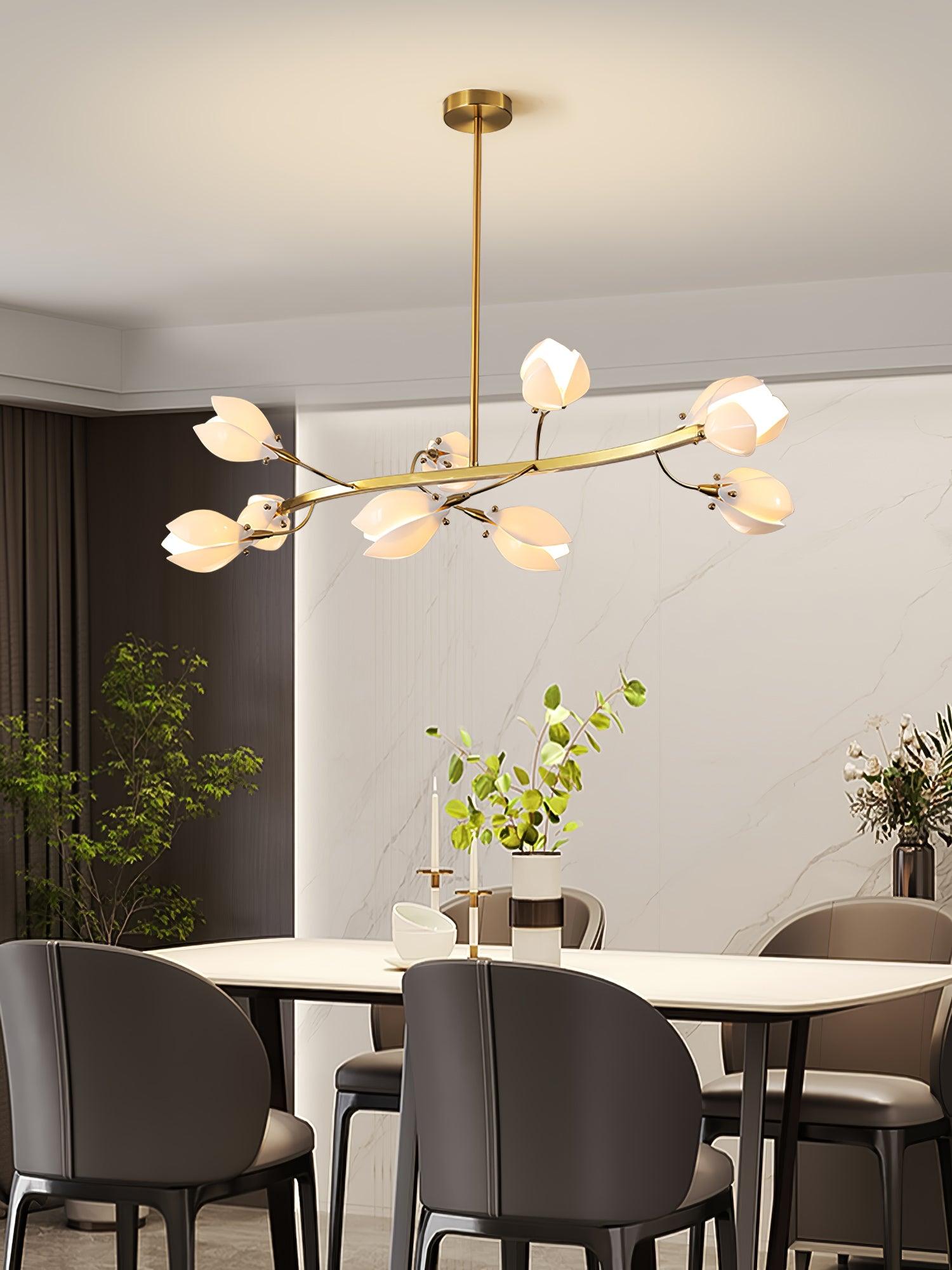 Porcelain Magnolia Chandelier - Blowlighting