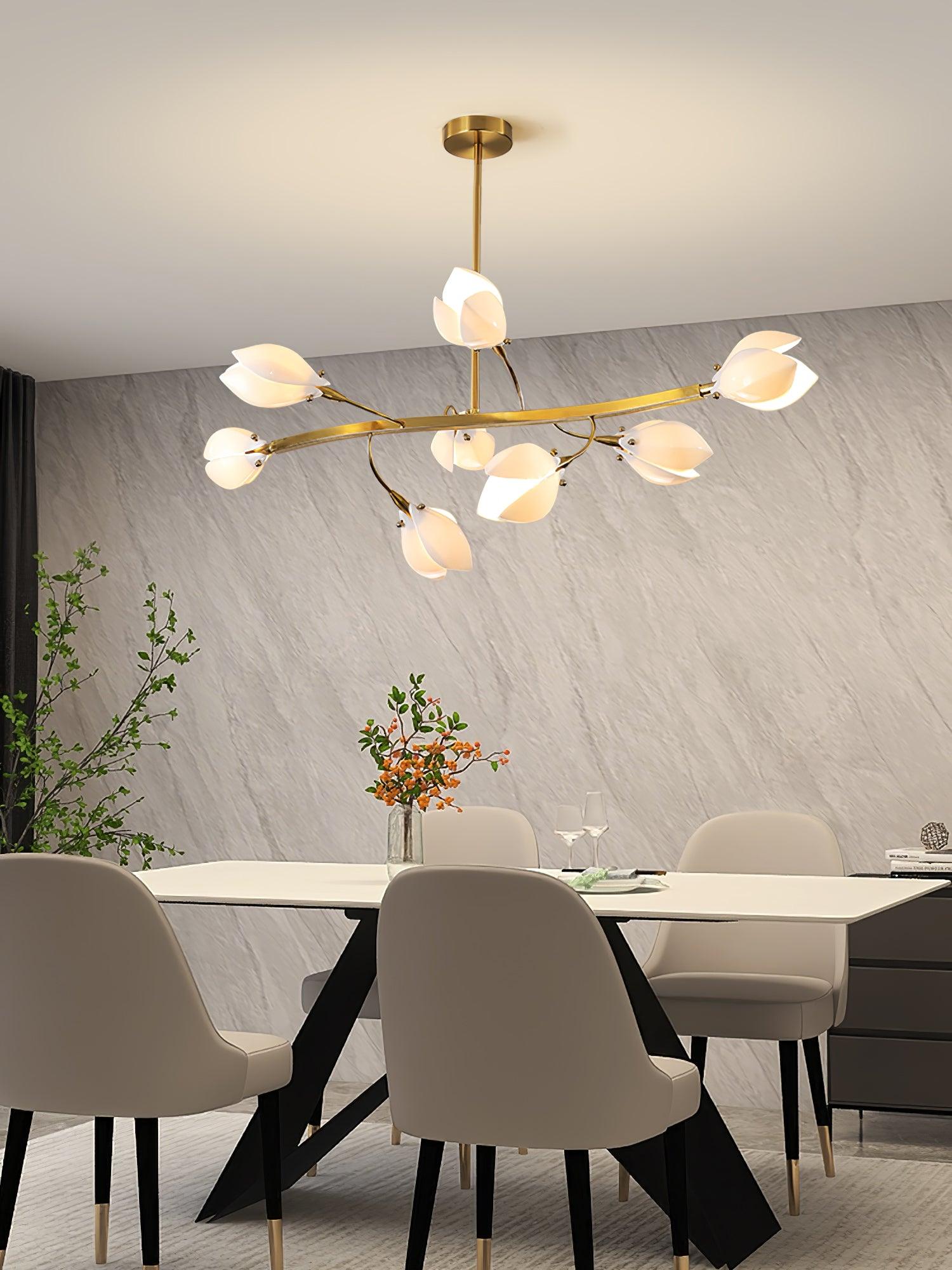 Porcelain Magnolia Chandelier - Blowlighting