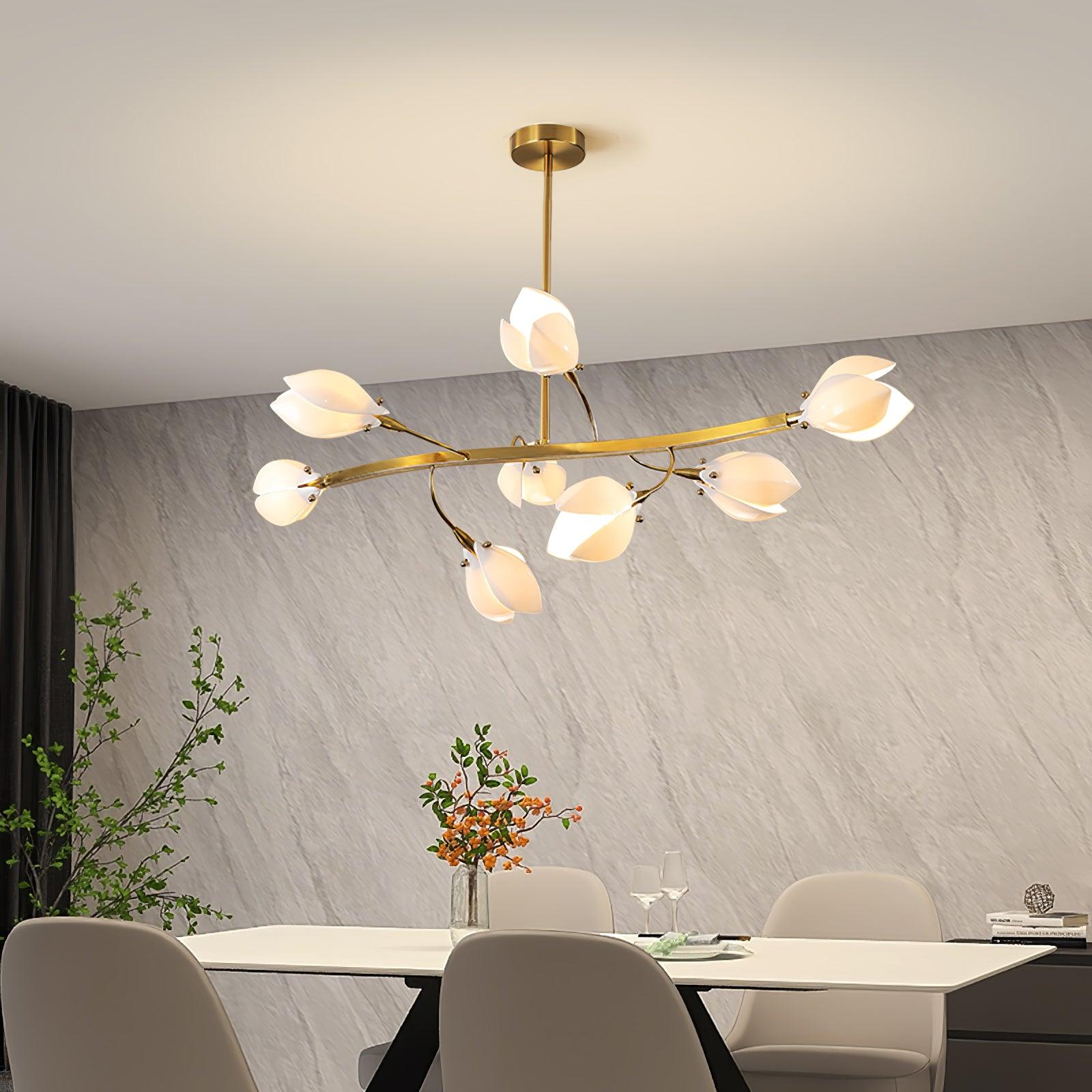 Porcelain Magnolia Chandelier - Blowlighting