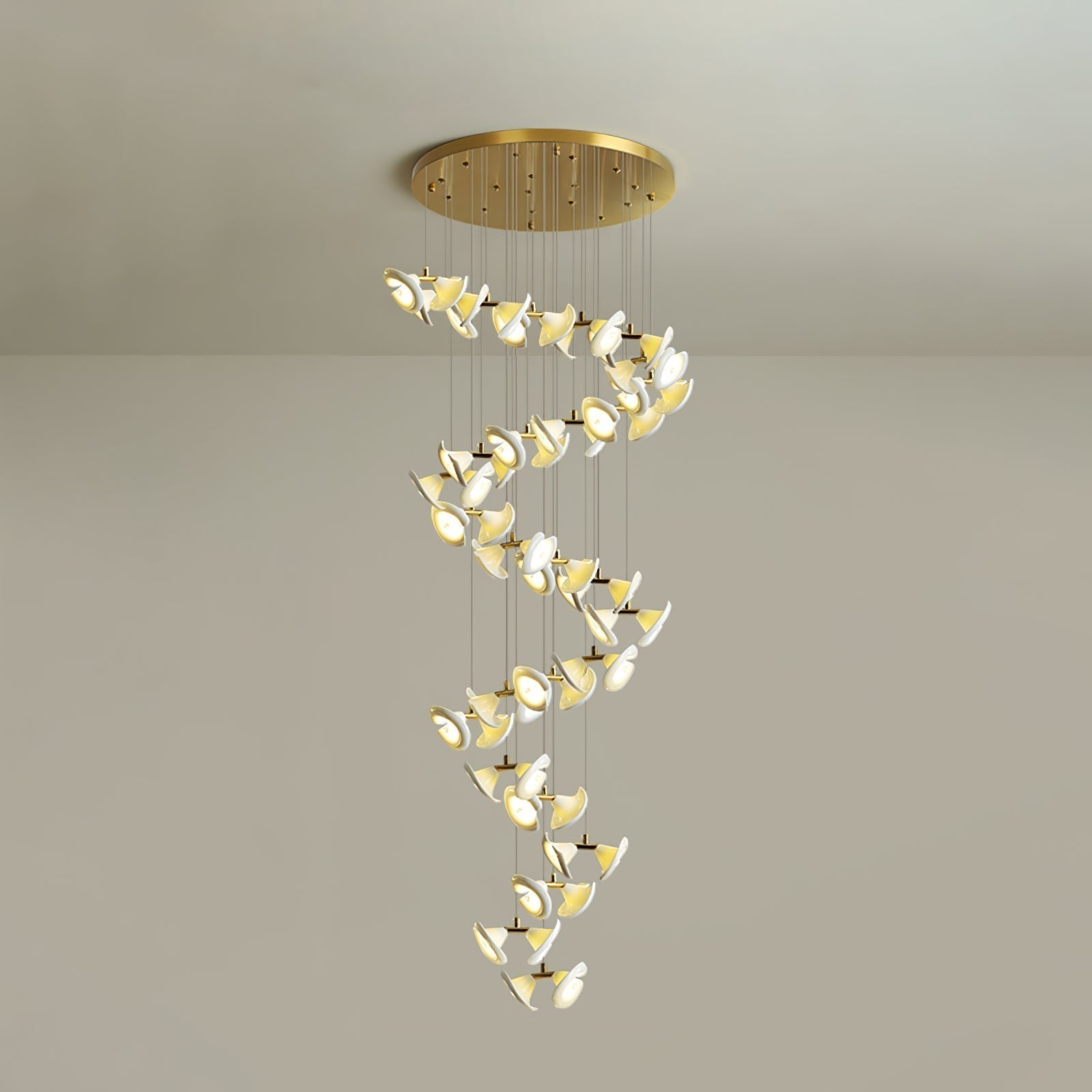 Ernoreth Art Deco Ceramic Chandelier - Blowlighting