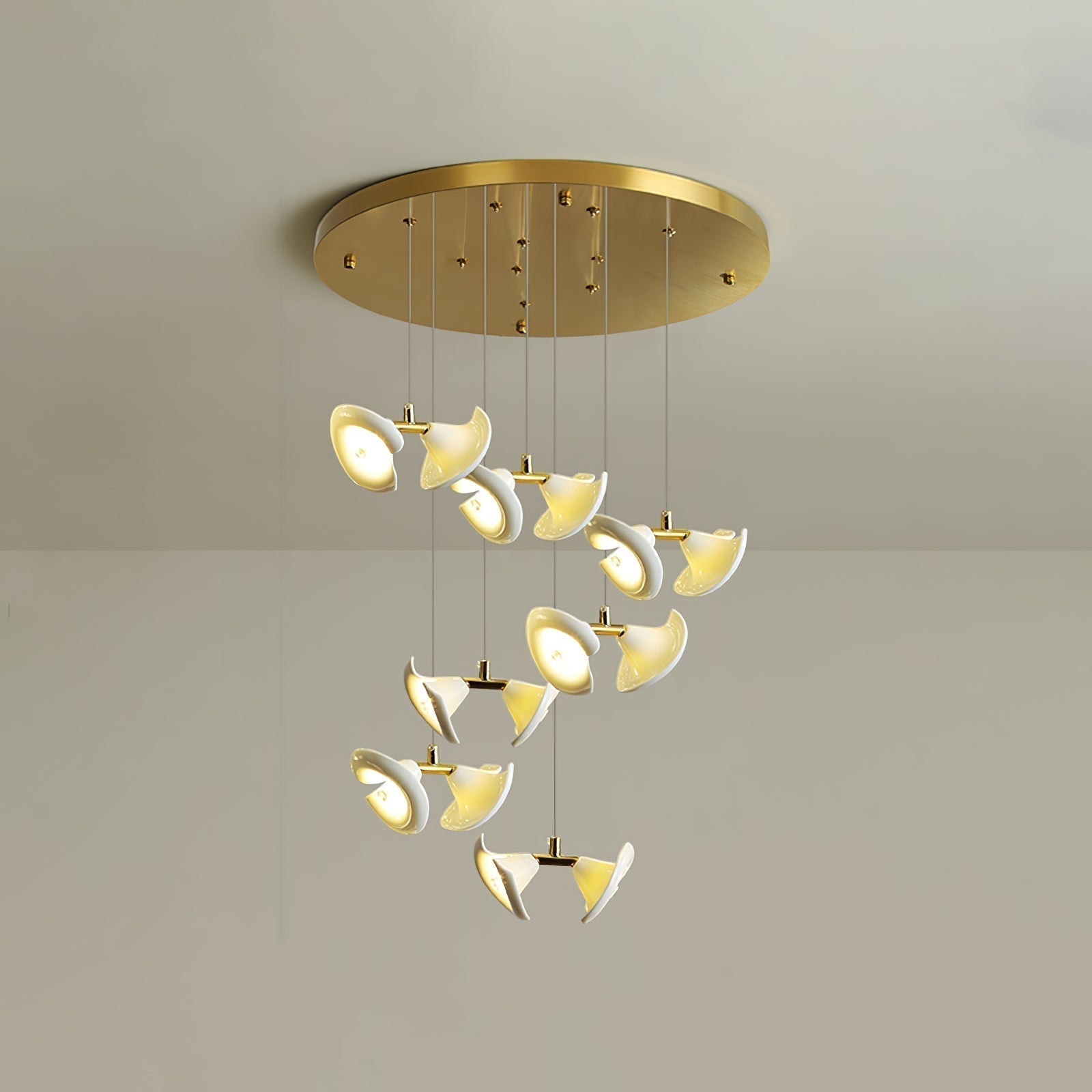 Ernoreth Art Deco Ceramic Chandelier - Blowlighting