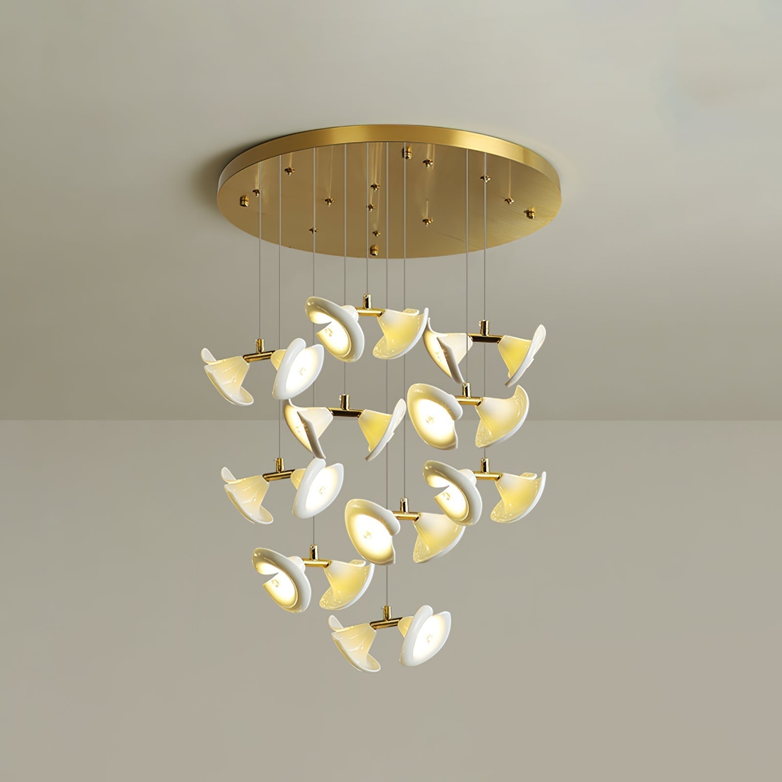 Ernoreth Art Deco Ceramic Chandelier - Blowlighting