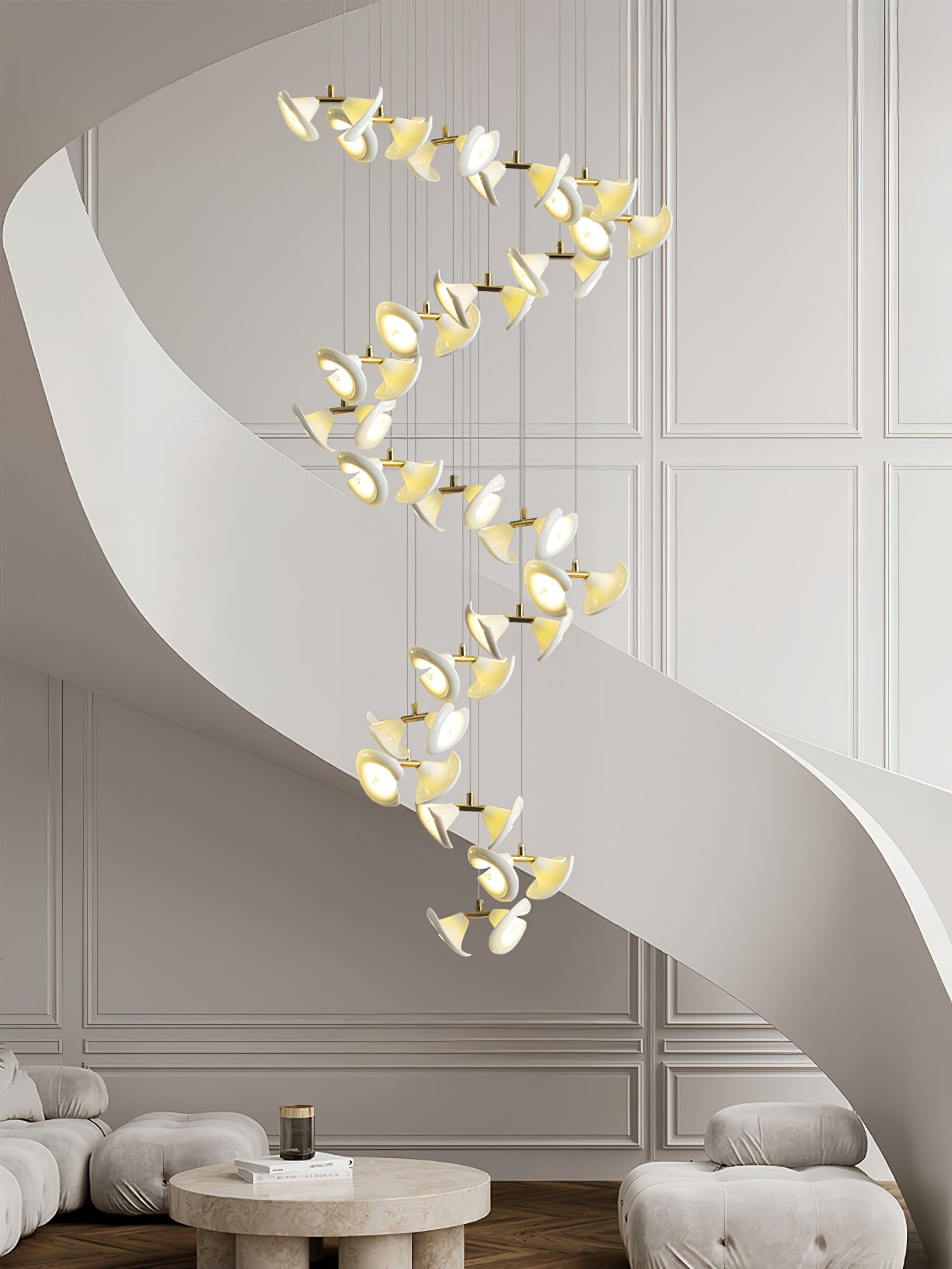 Ernoreth Art Deco Ceramic Chandelier - Blowlighting
