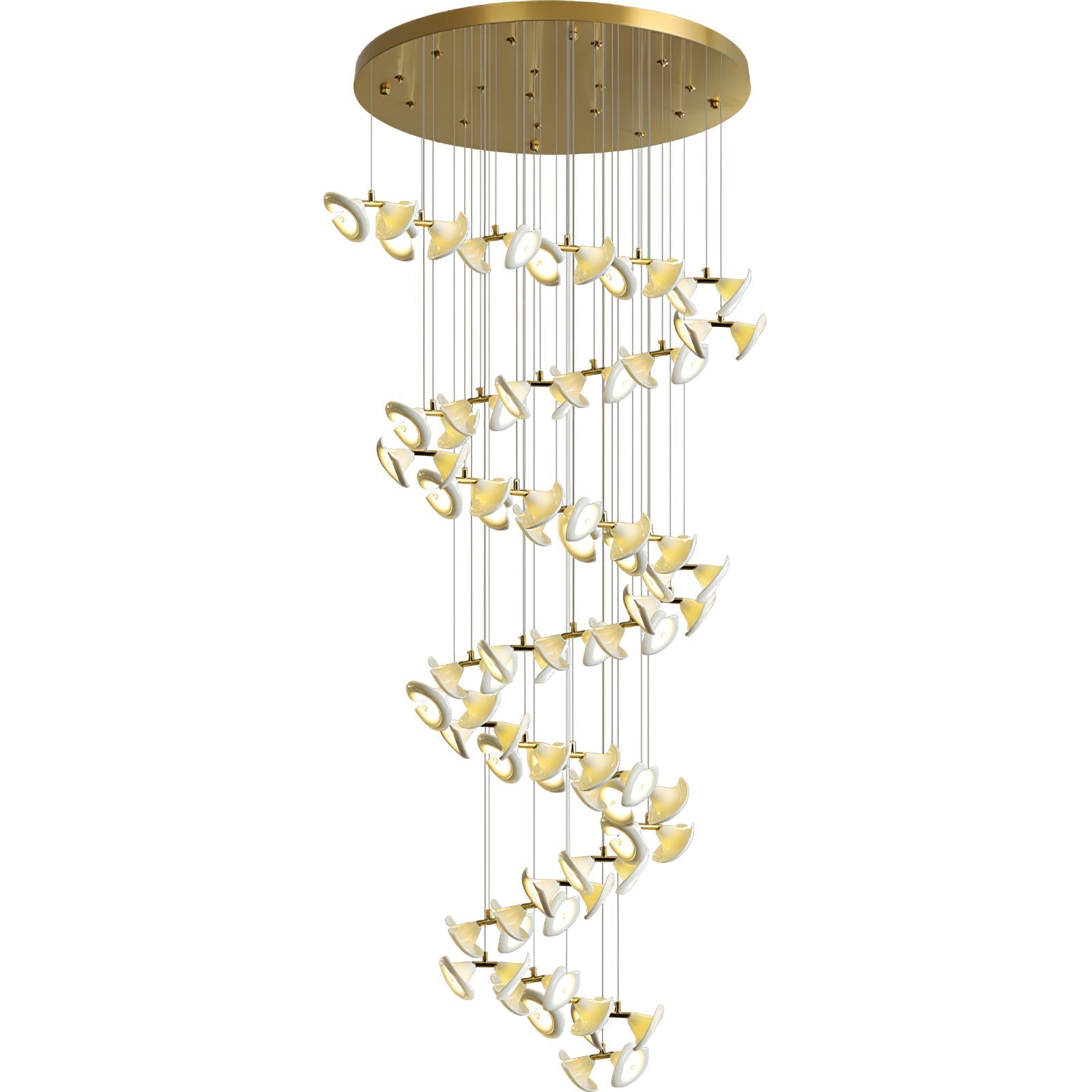 Ernoreth Art Deco Ceramic Chandelier - Blowlighting