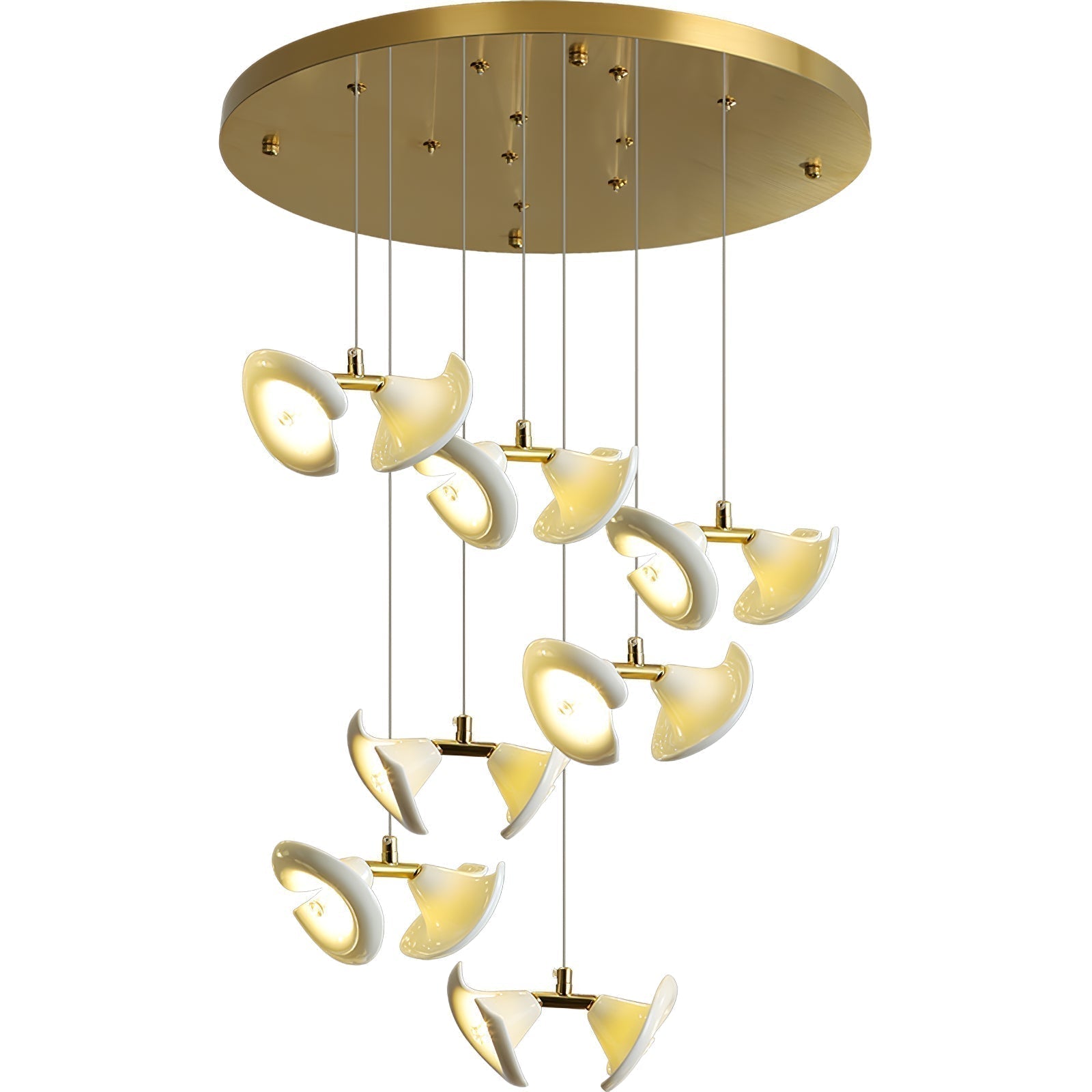 Ernoreth Art Deco Ceramic Chandelier - Blowlighting