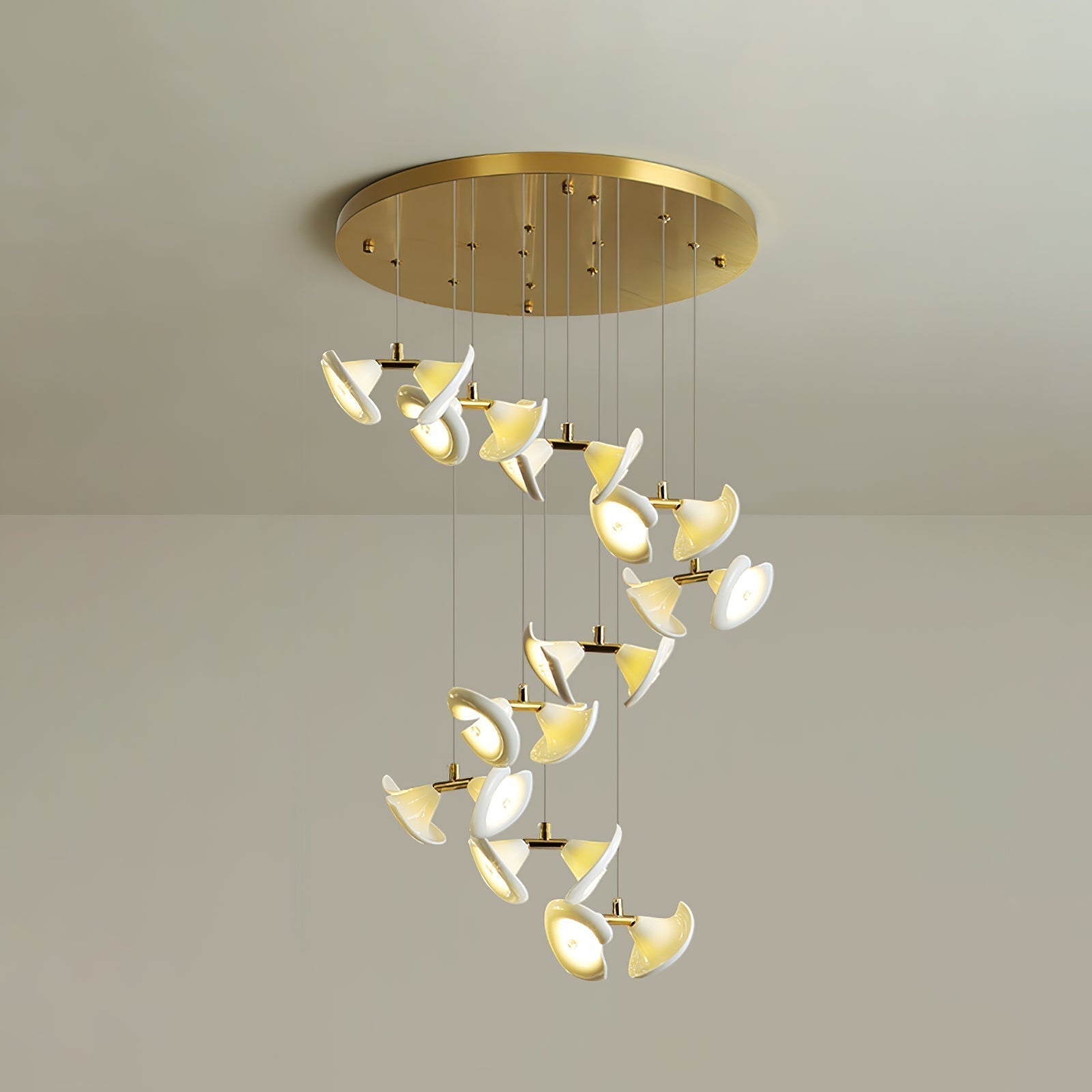 Ernoreth Art Deco Ceramic Chandelier - Blowlighting