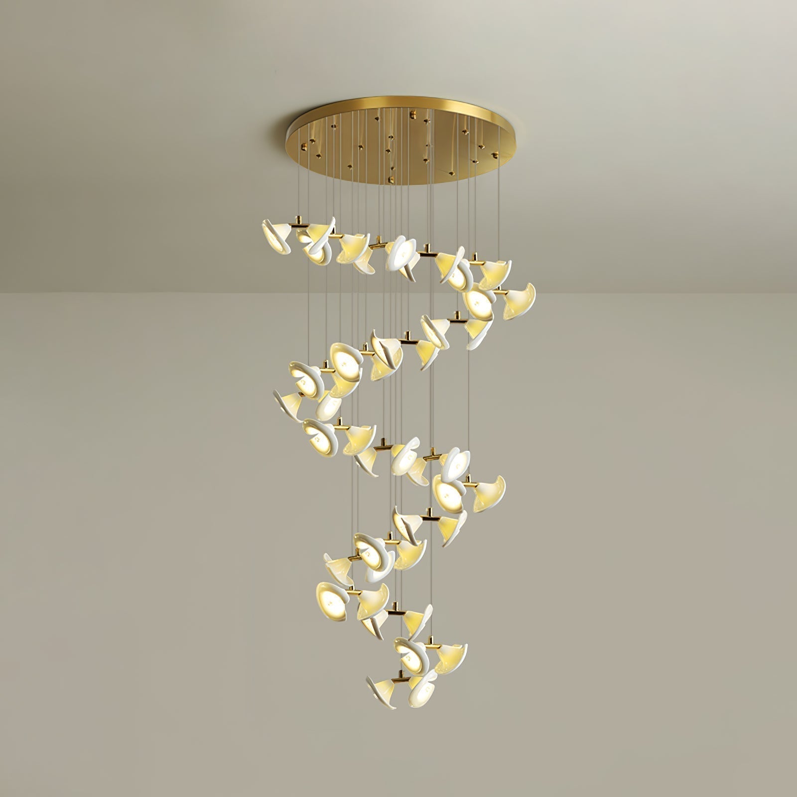 Ernoreth Art Deco Ceramic Chandelier - Blowlighting