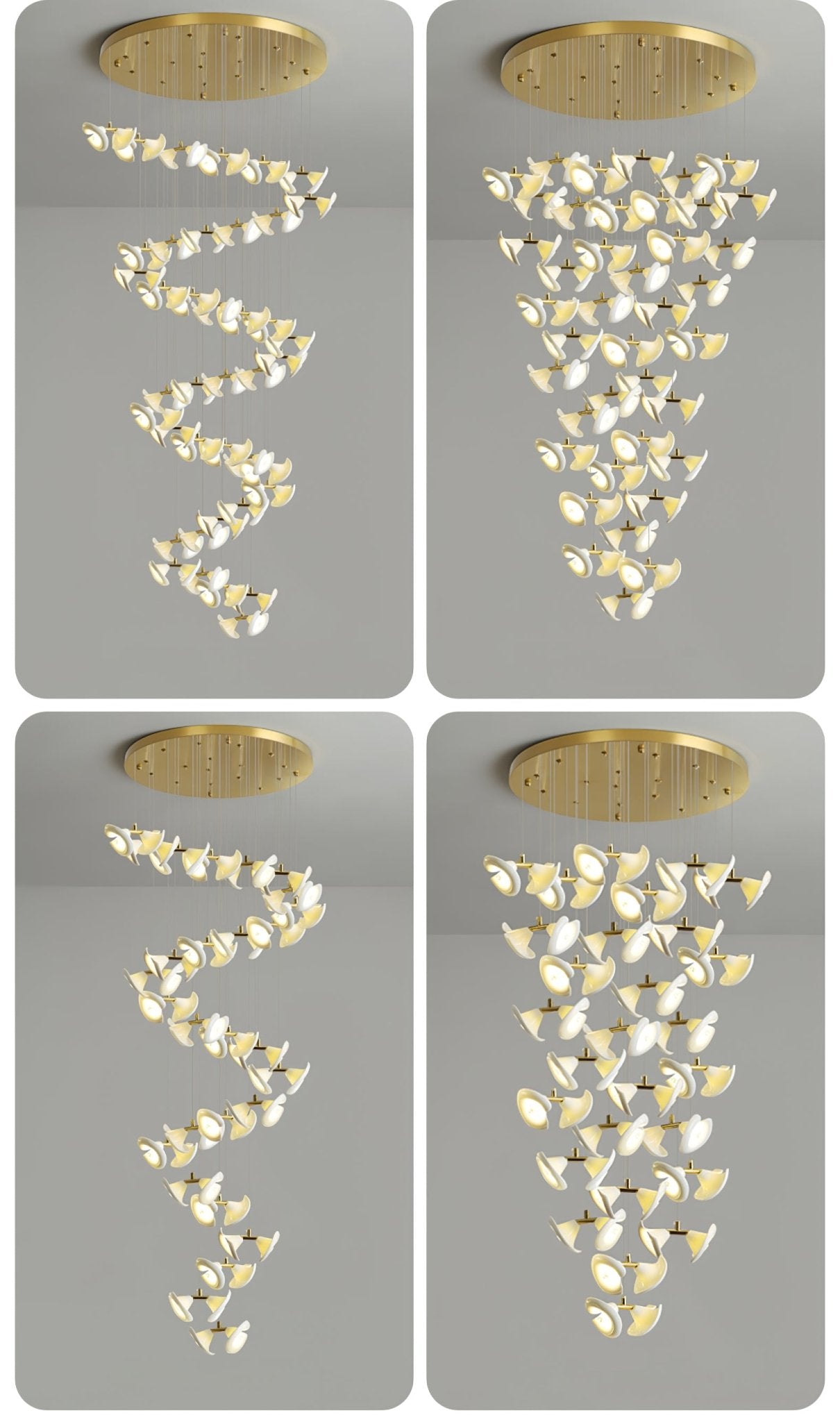 Ernoreth Art Deco Ceramic Chandelier - Blowlighting