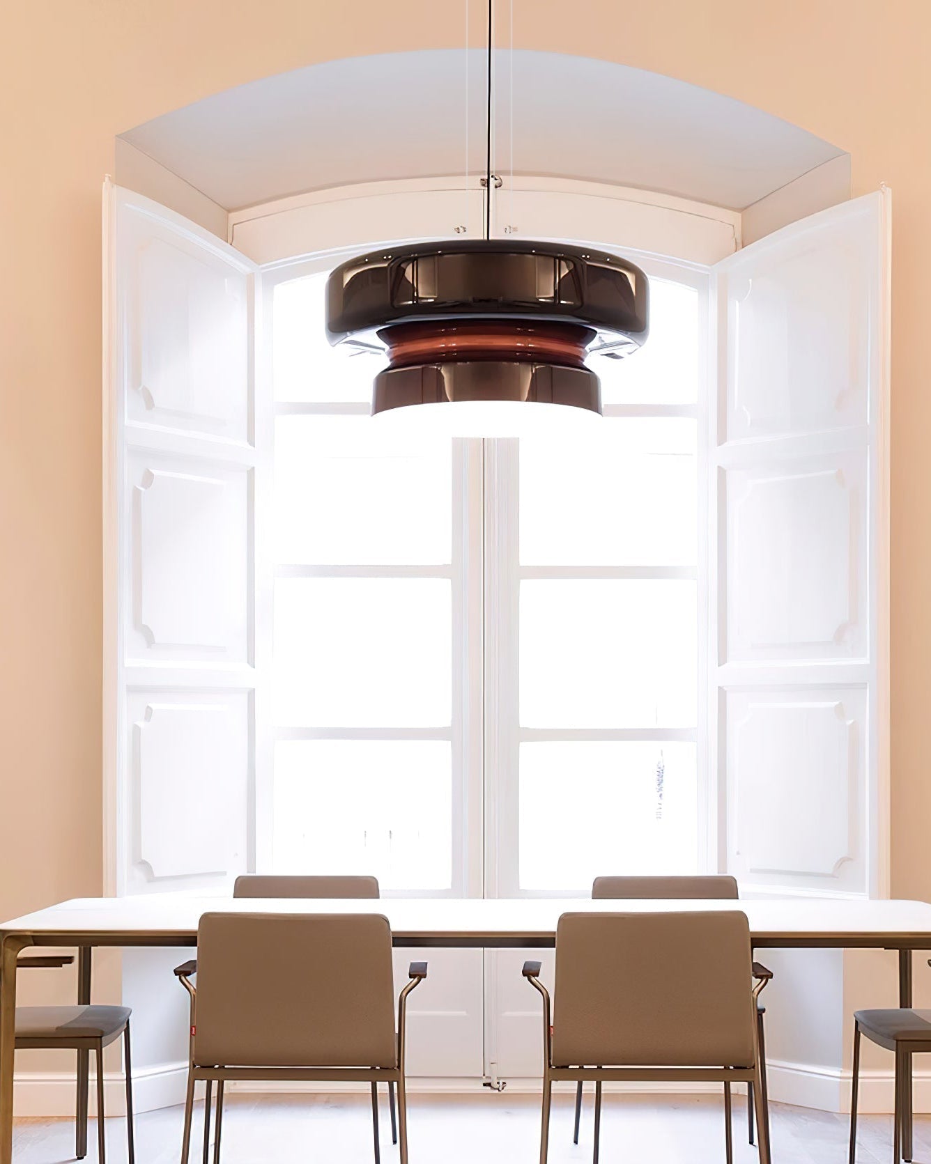 Xenuvyj Modern Minimalist Metal Glass Pendant Lamp - Lamp Copper