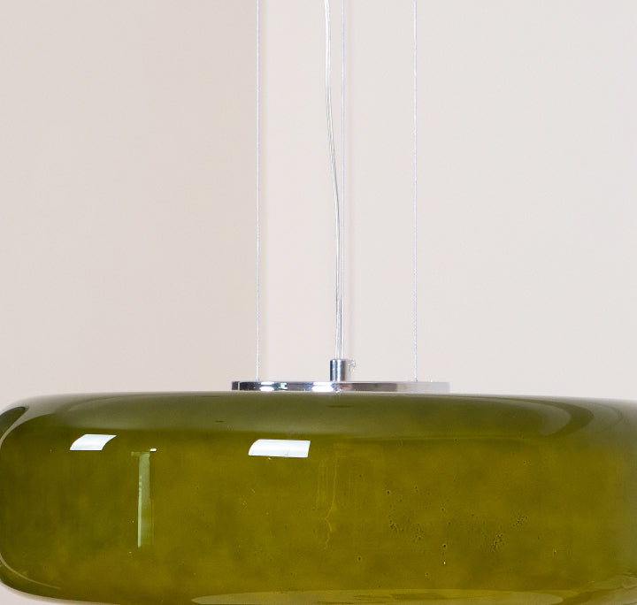 Xenuvyj Modern Minimalist Metal Glass Pendant Lamp - Lamp Copper